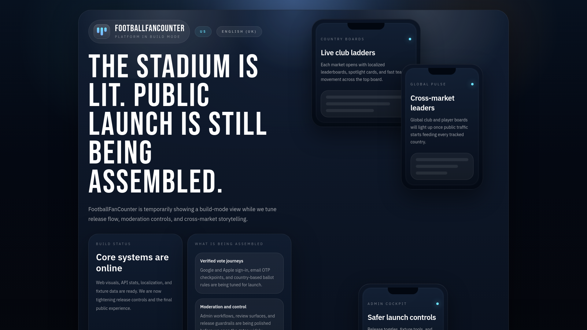 website screenshot of https://footballfancounter.com