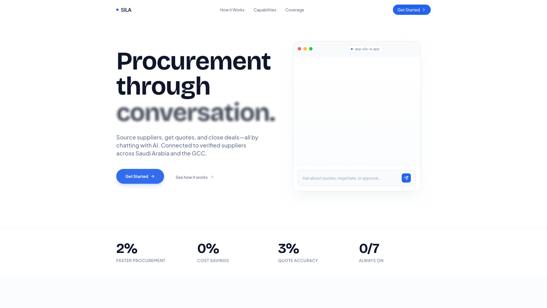 website screenshot of https://sila-landing-60y.pages.dev/