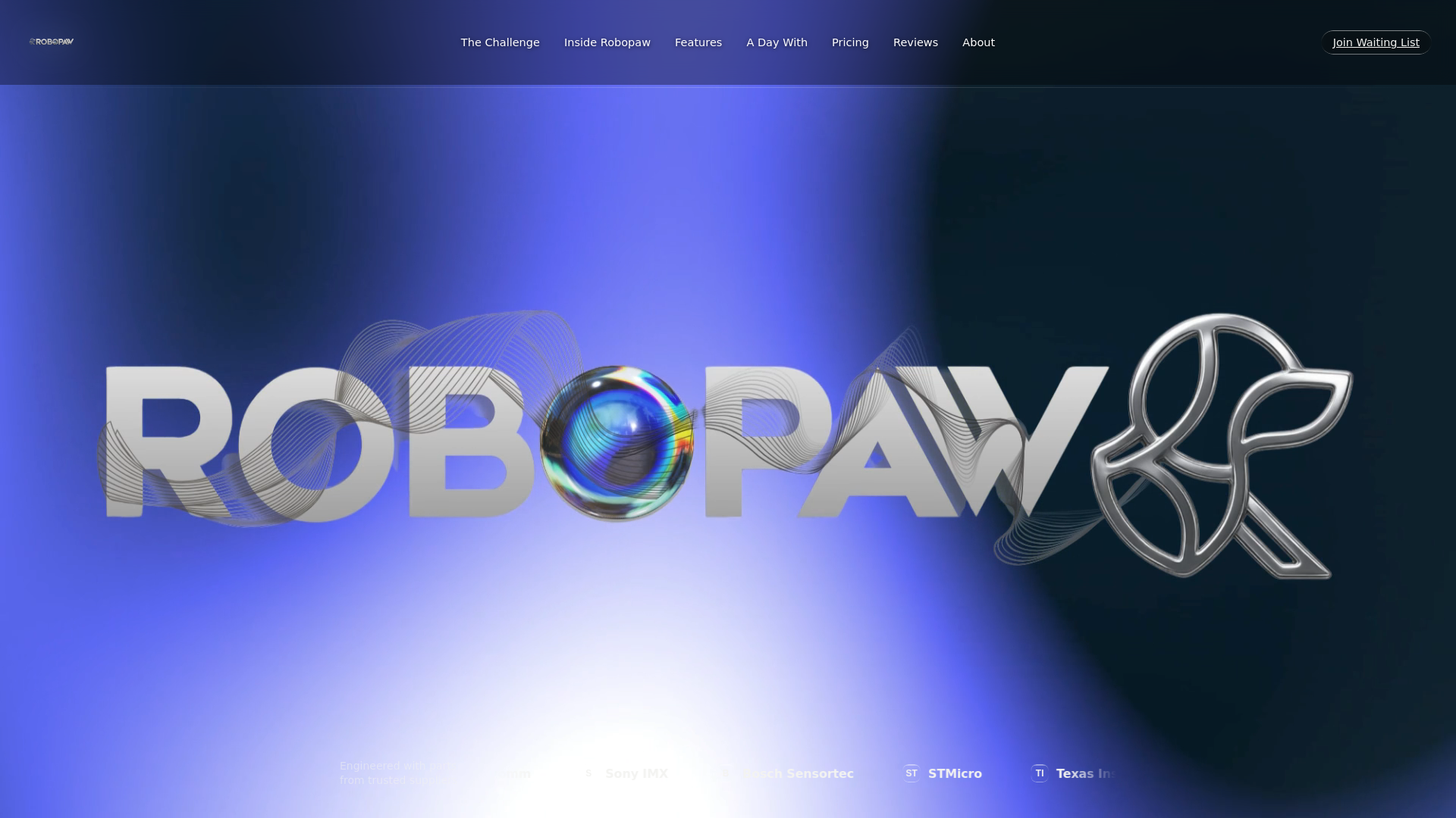 website screenshot of https://robopawlabs.com/