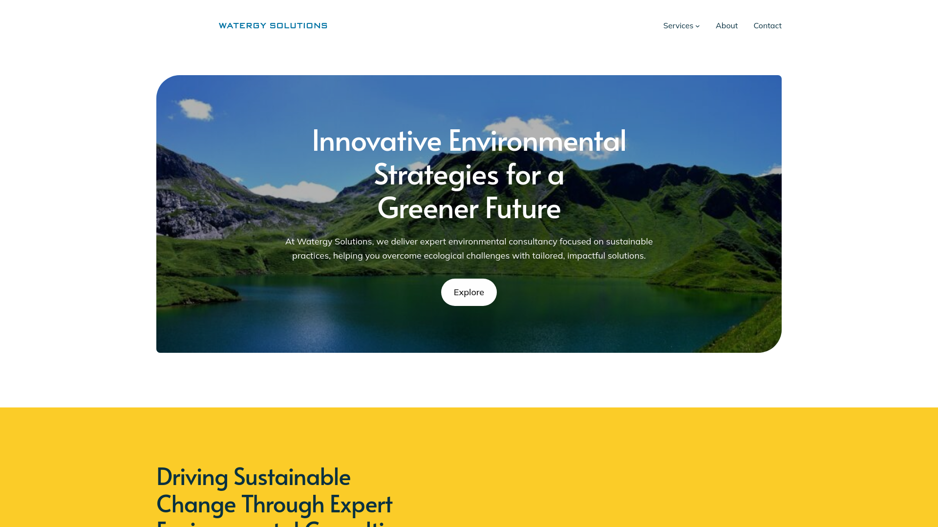 website screenshot of https://watergysolutions.ca