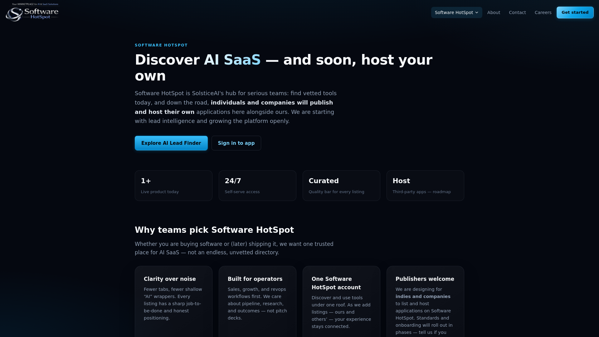 website screenshot of https://softwarehotspot.com