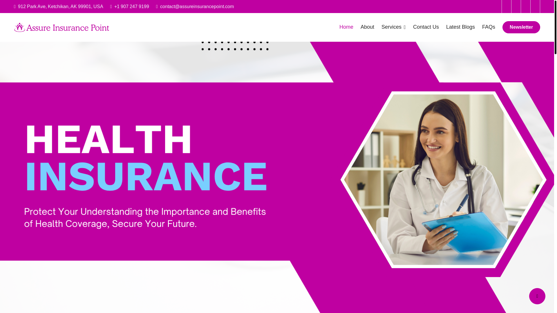 website screenshot of https://assureinsurancepoint.com/