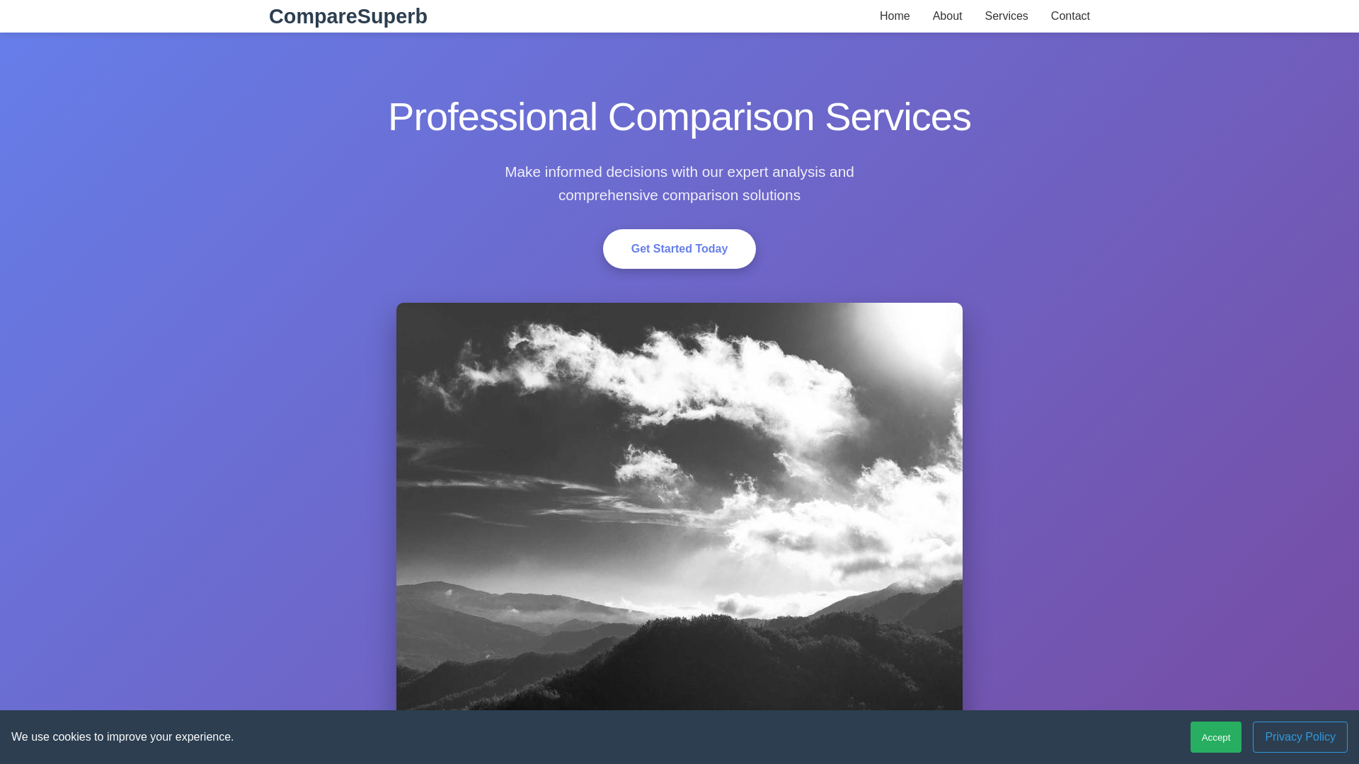 website screenshot of https://comparesuperb.sbs/