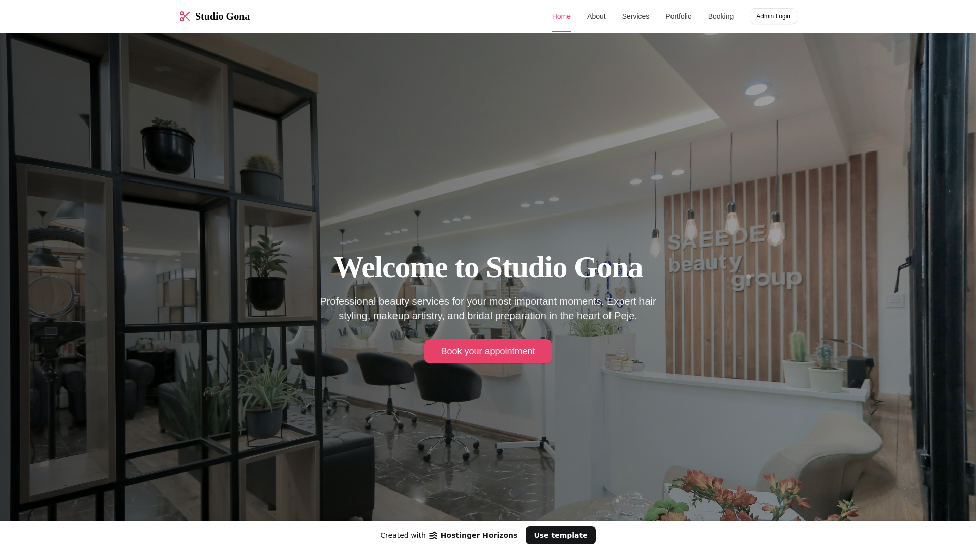 website screenshot of https://studiogona.org