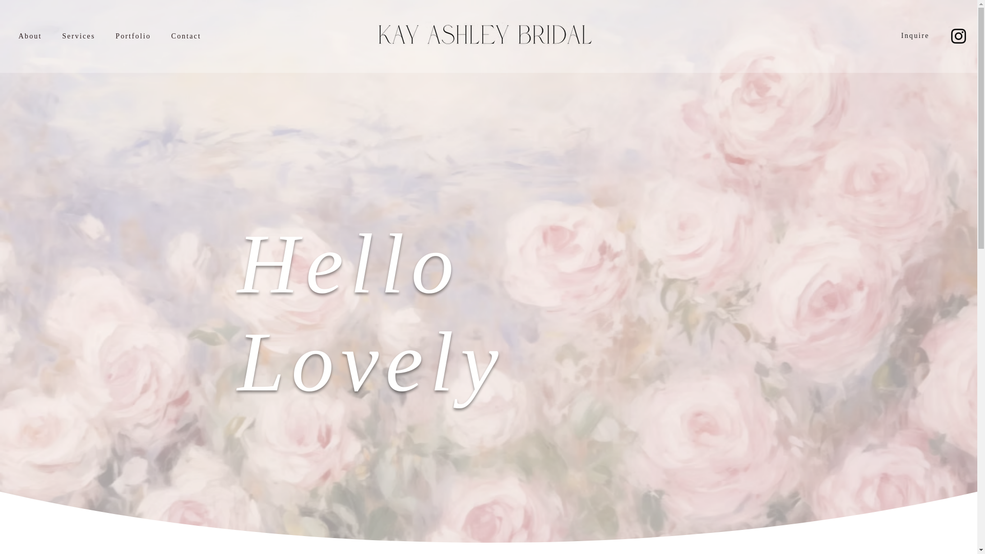 website screenshot of https://kayashleybridal.com/