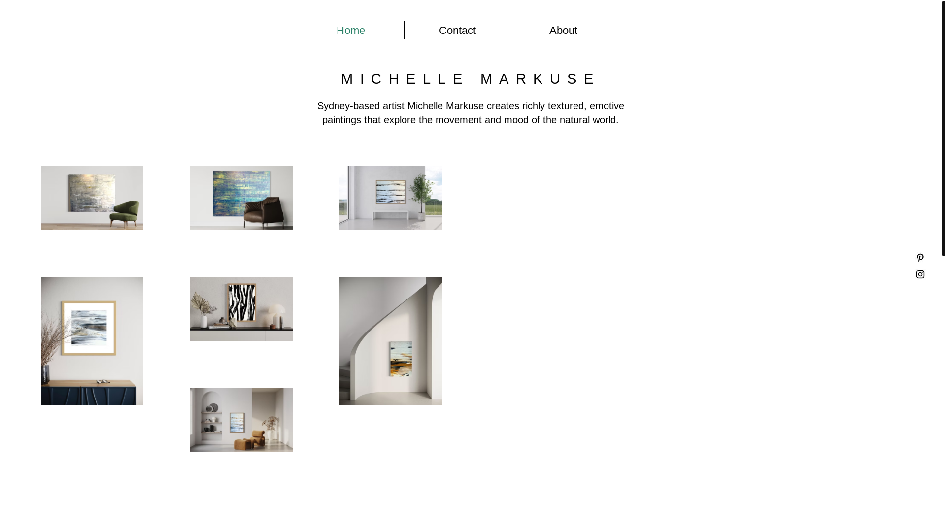 website screenshot of https://michellemarkuse.com/