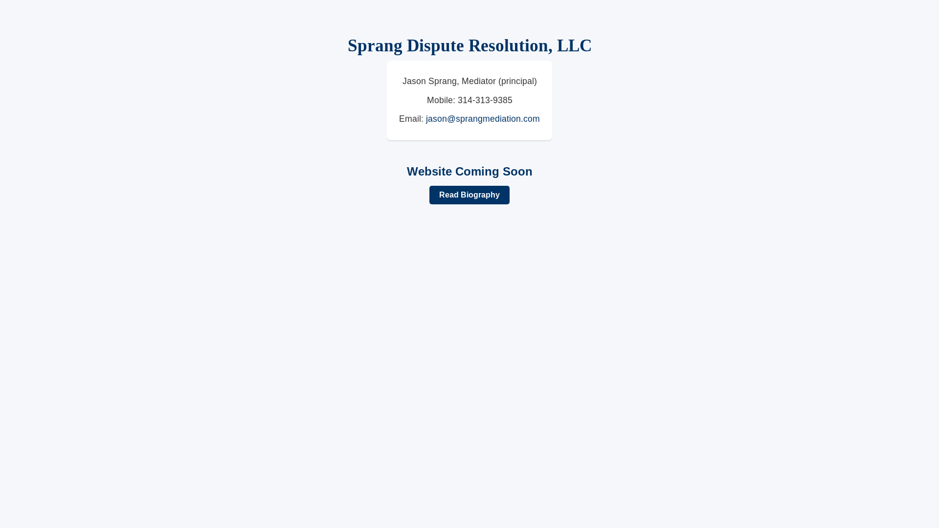 website screenshot of https://sprangmediation.pages.dev/