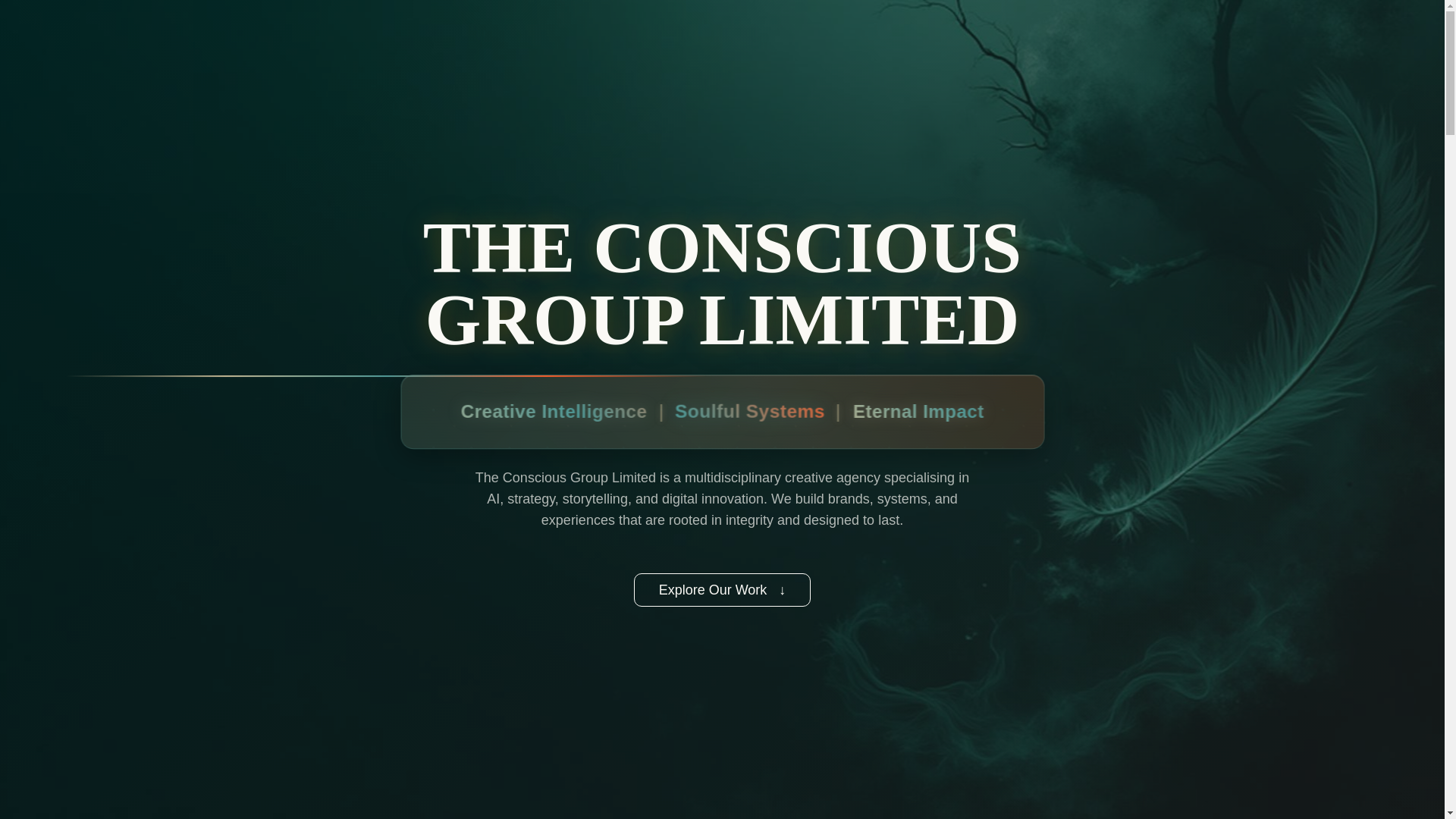 website screenshot of https://theconsciousgroup.io/