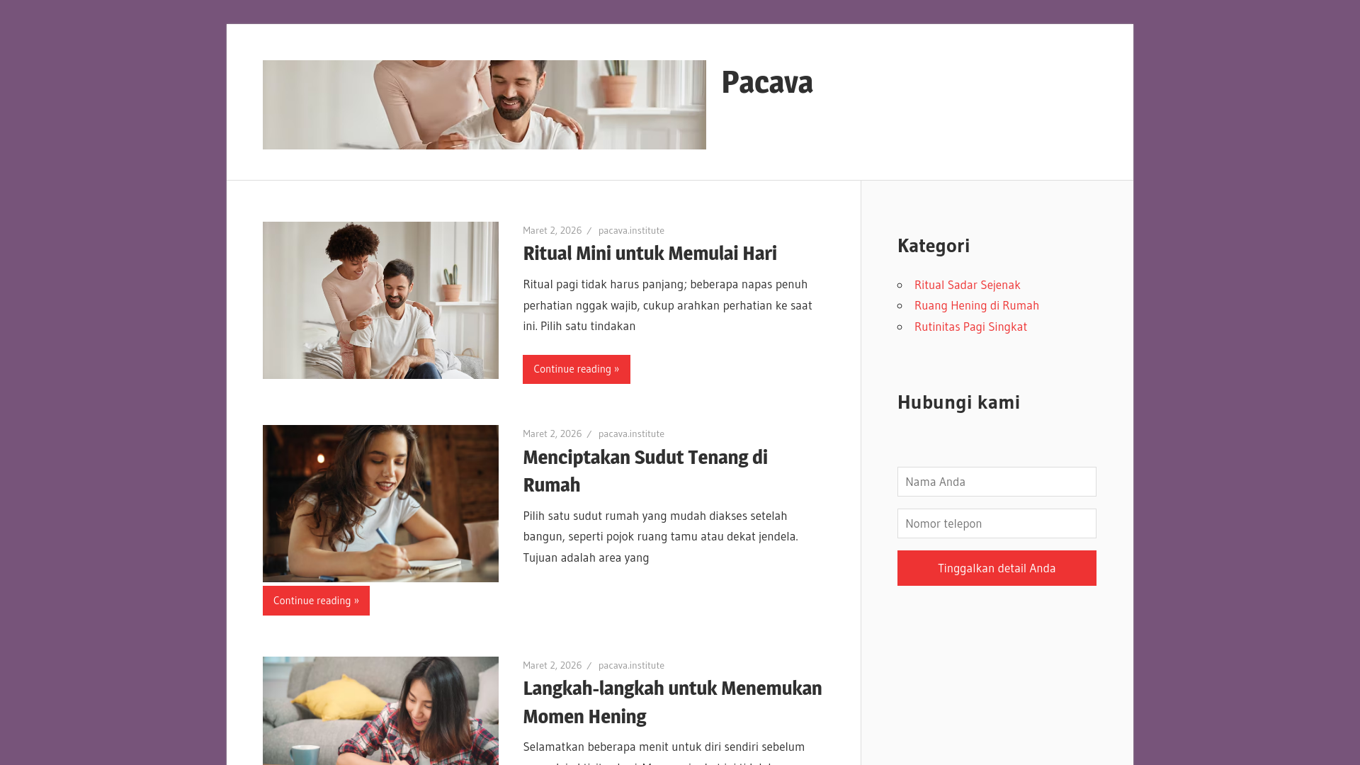 website screenshot of https://pacava.institute/
