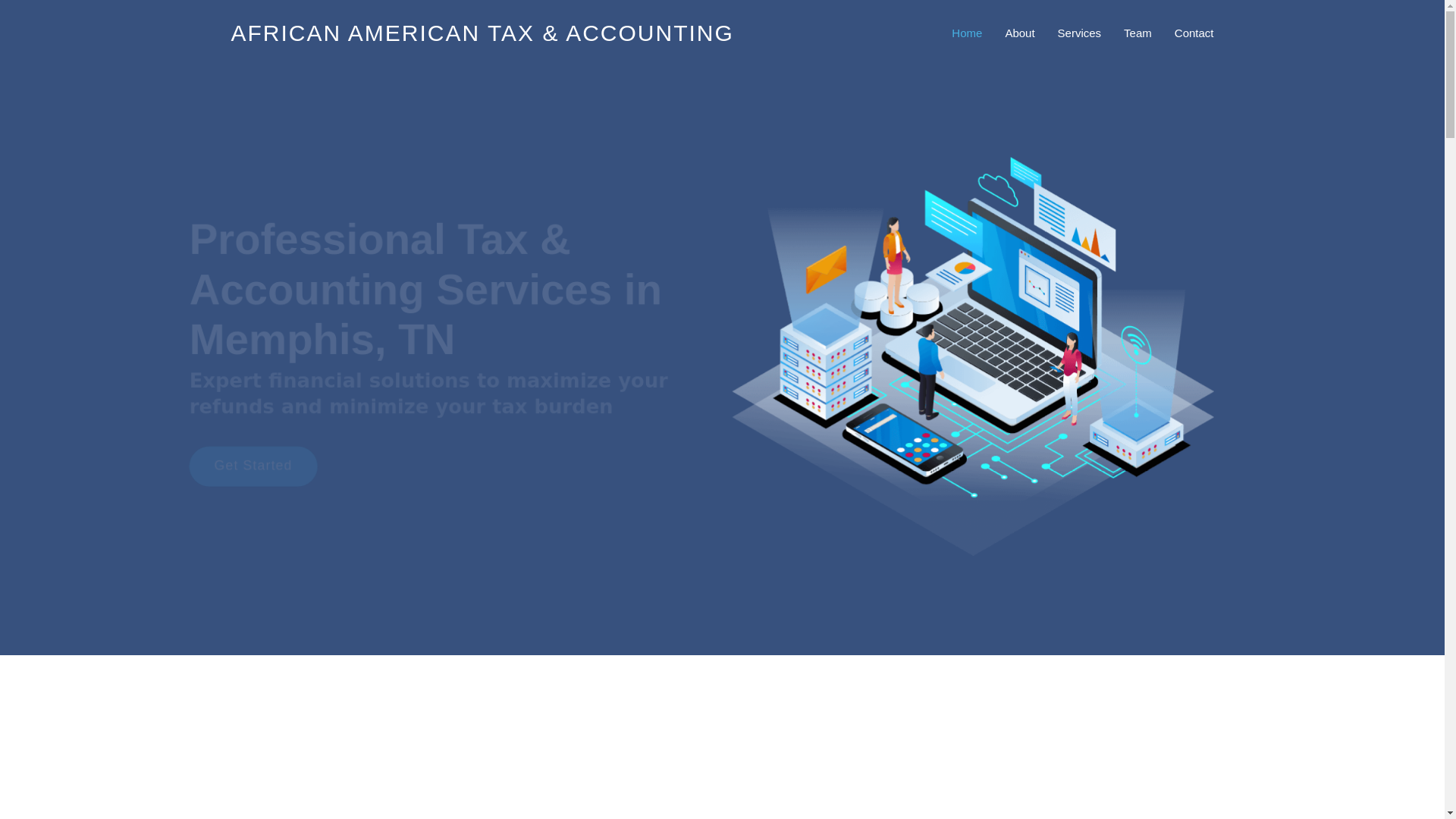 website screenshot of https://af-am-taxaccounting.pages.dev/
