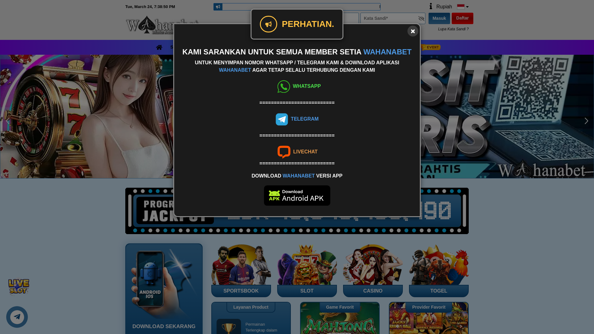 website screenshot of https://wahanahoki.org