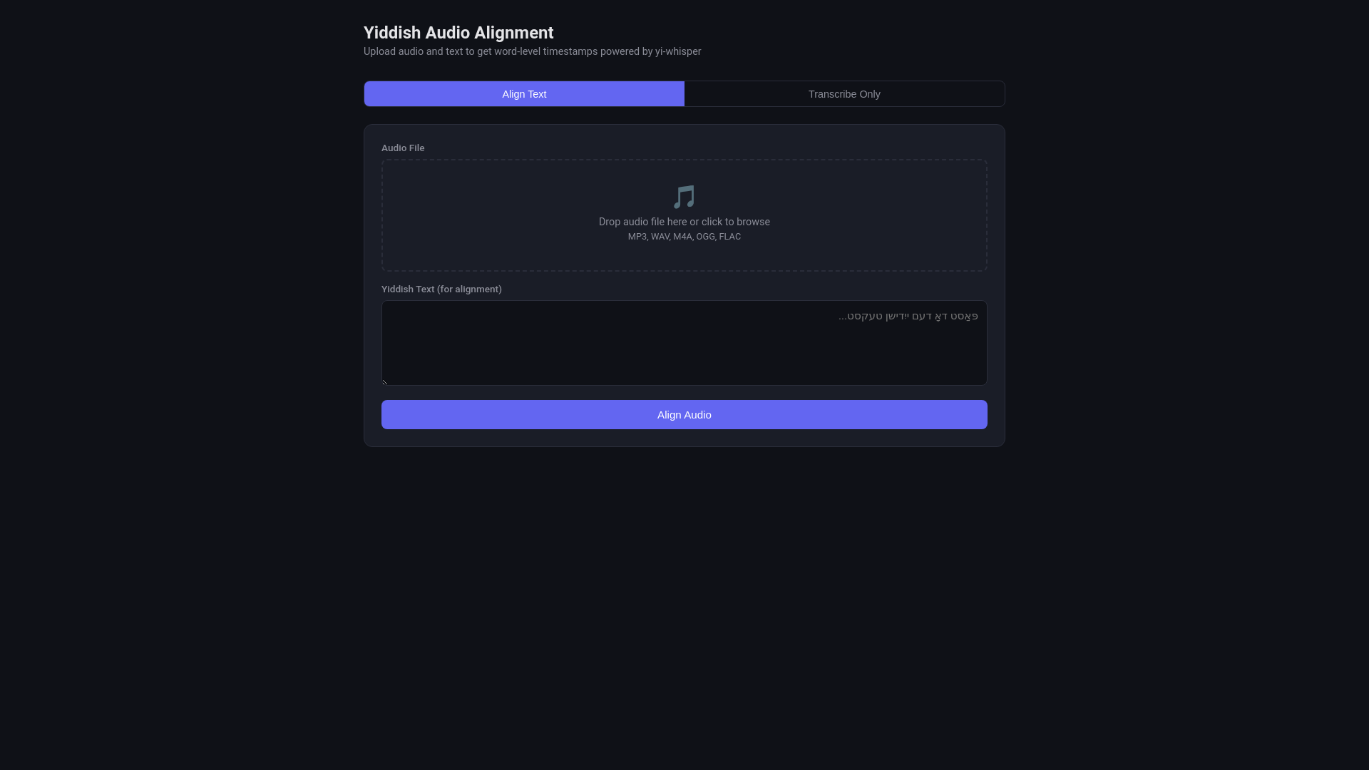 website screenshot of https://yiddish-alignment.pages.dev/