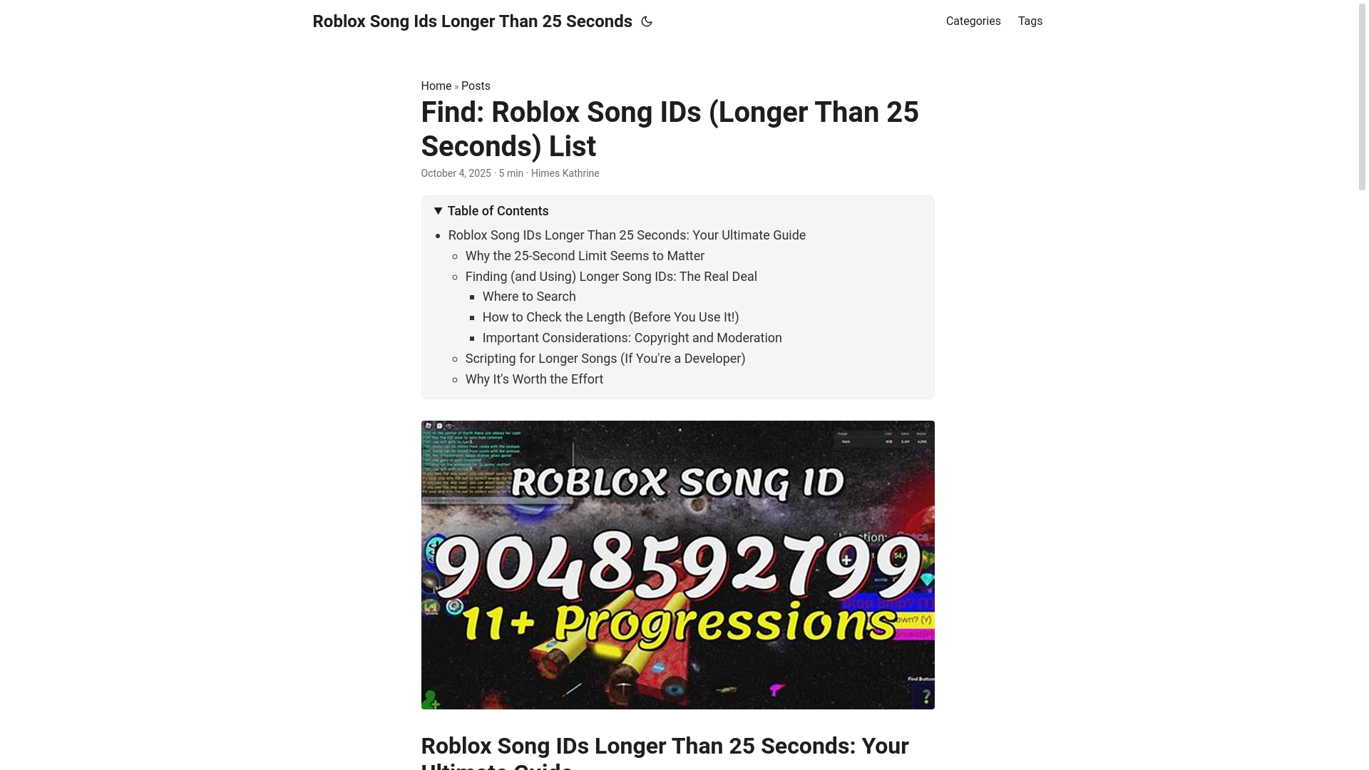 website screenshot of https://roblox-song-ids-longer-than-25-seconds.pages.dev/
