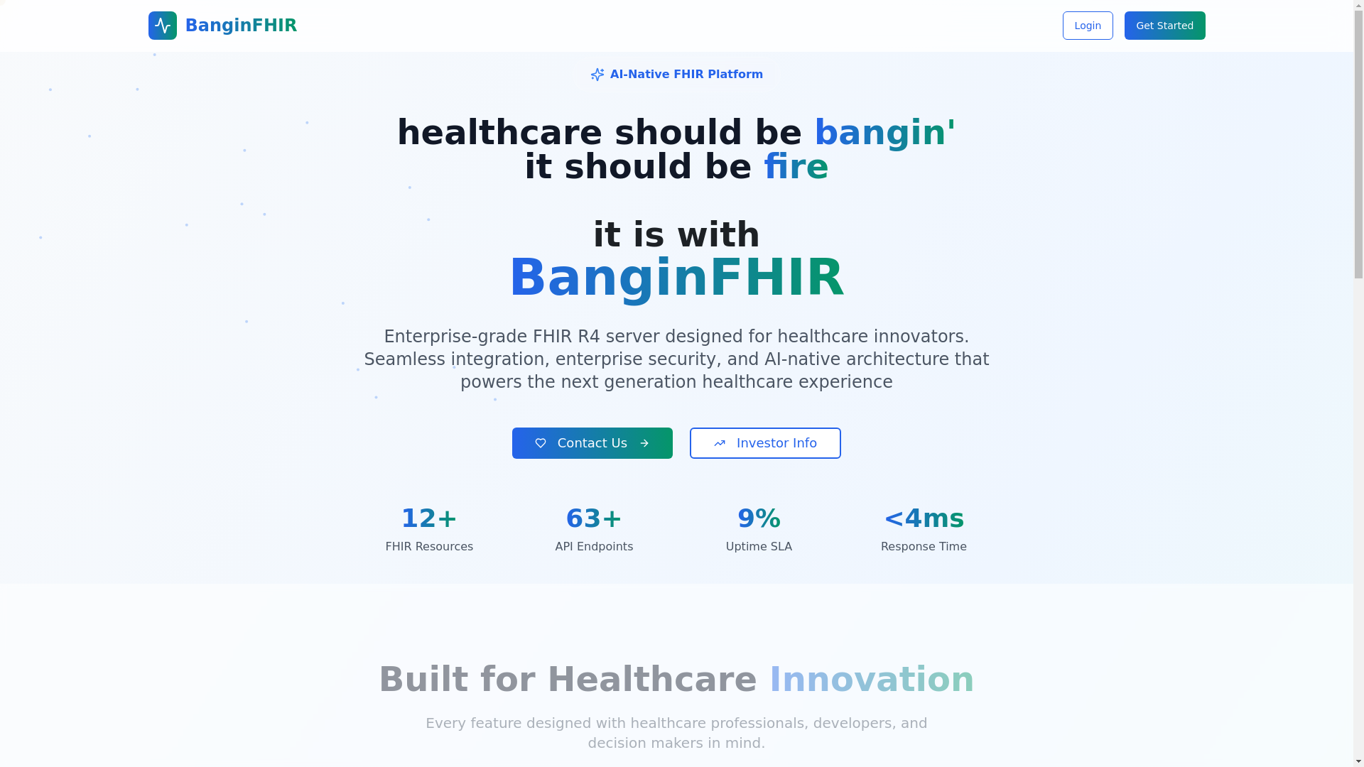 website screenshot of https://banginemr.com/