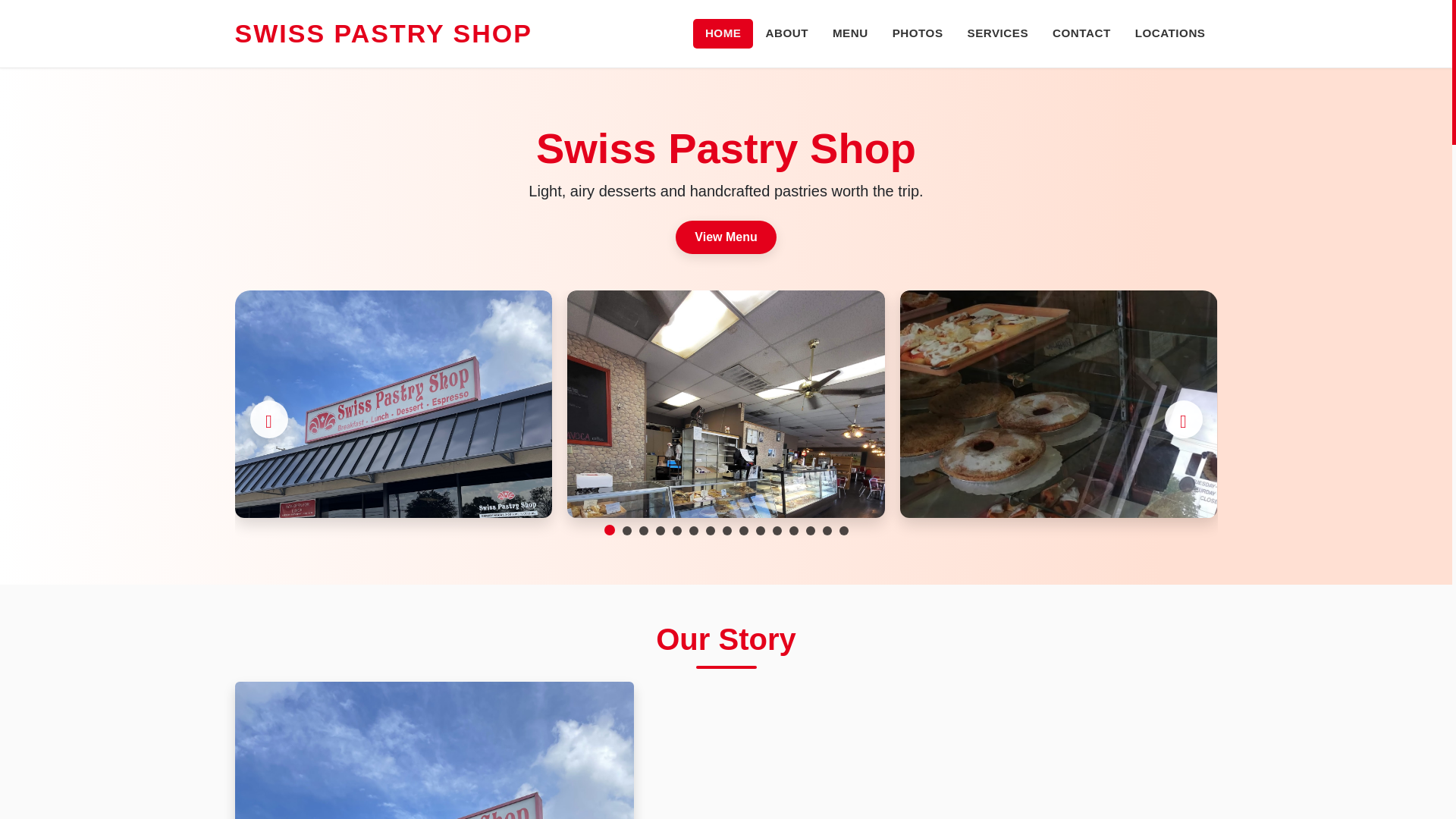 website screenshot of https://swiss-pastry-shop-site.pages.dev/