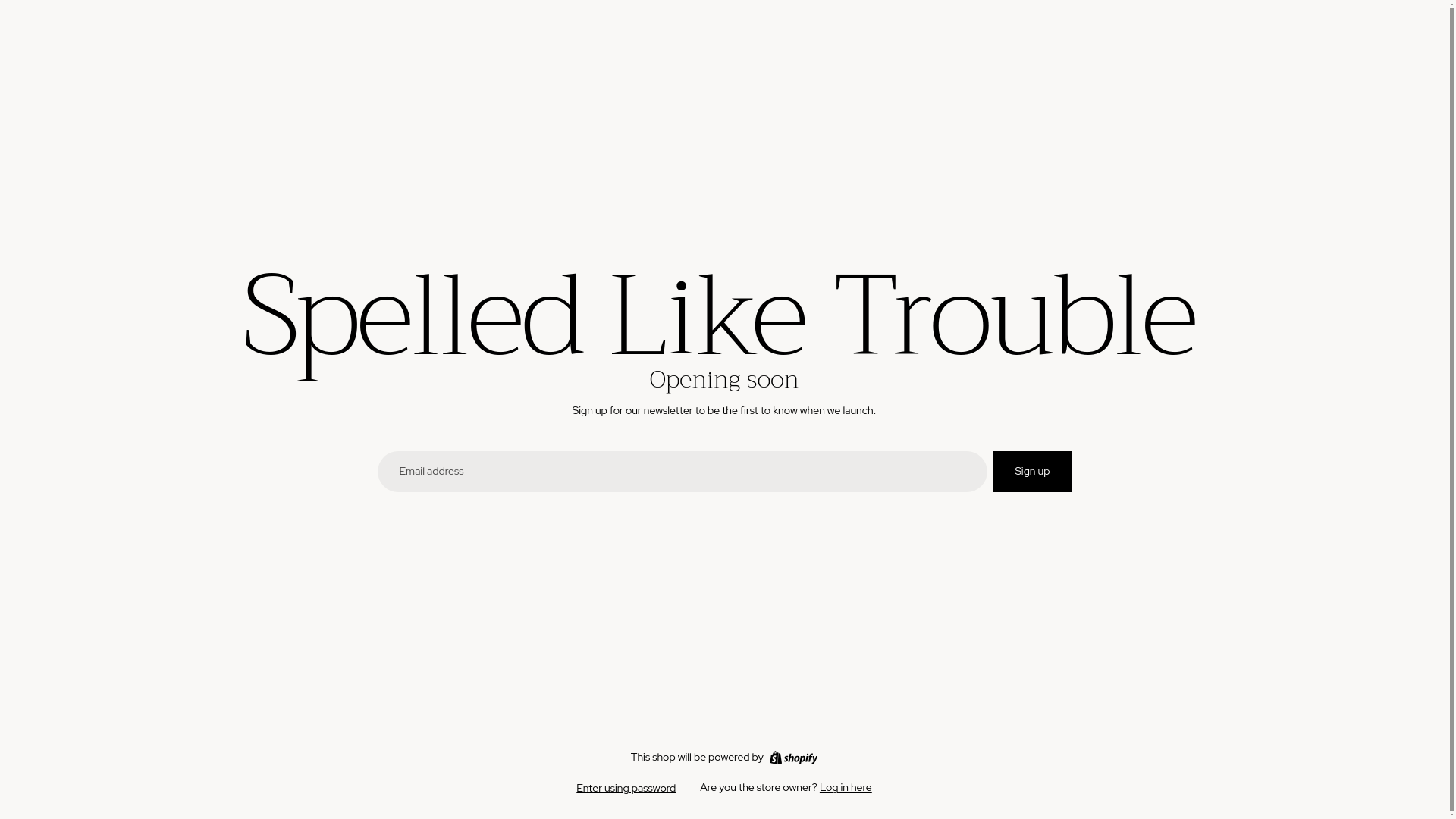 website screenshot of https://spelledliketrouble.com/