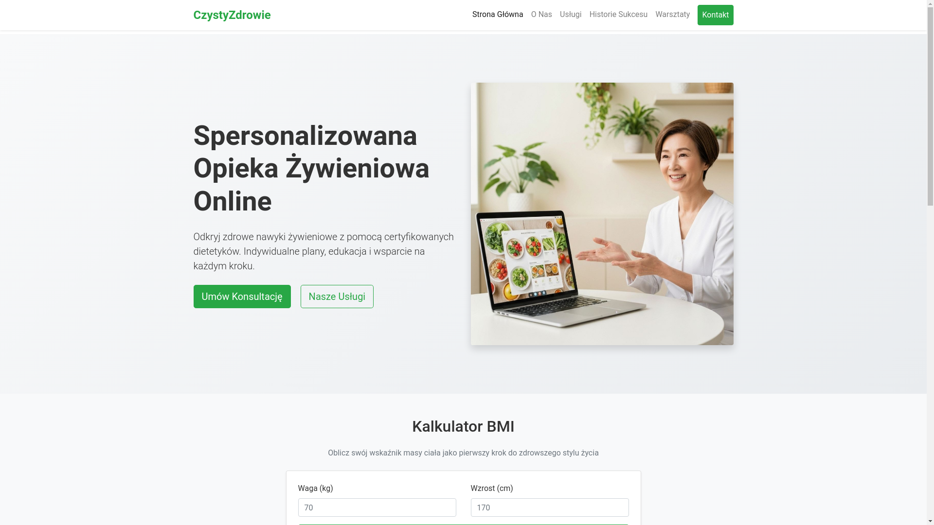 website screenshot of https://czystyzdrowie.info/