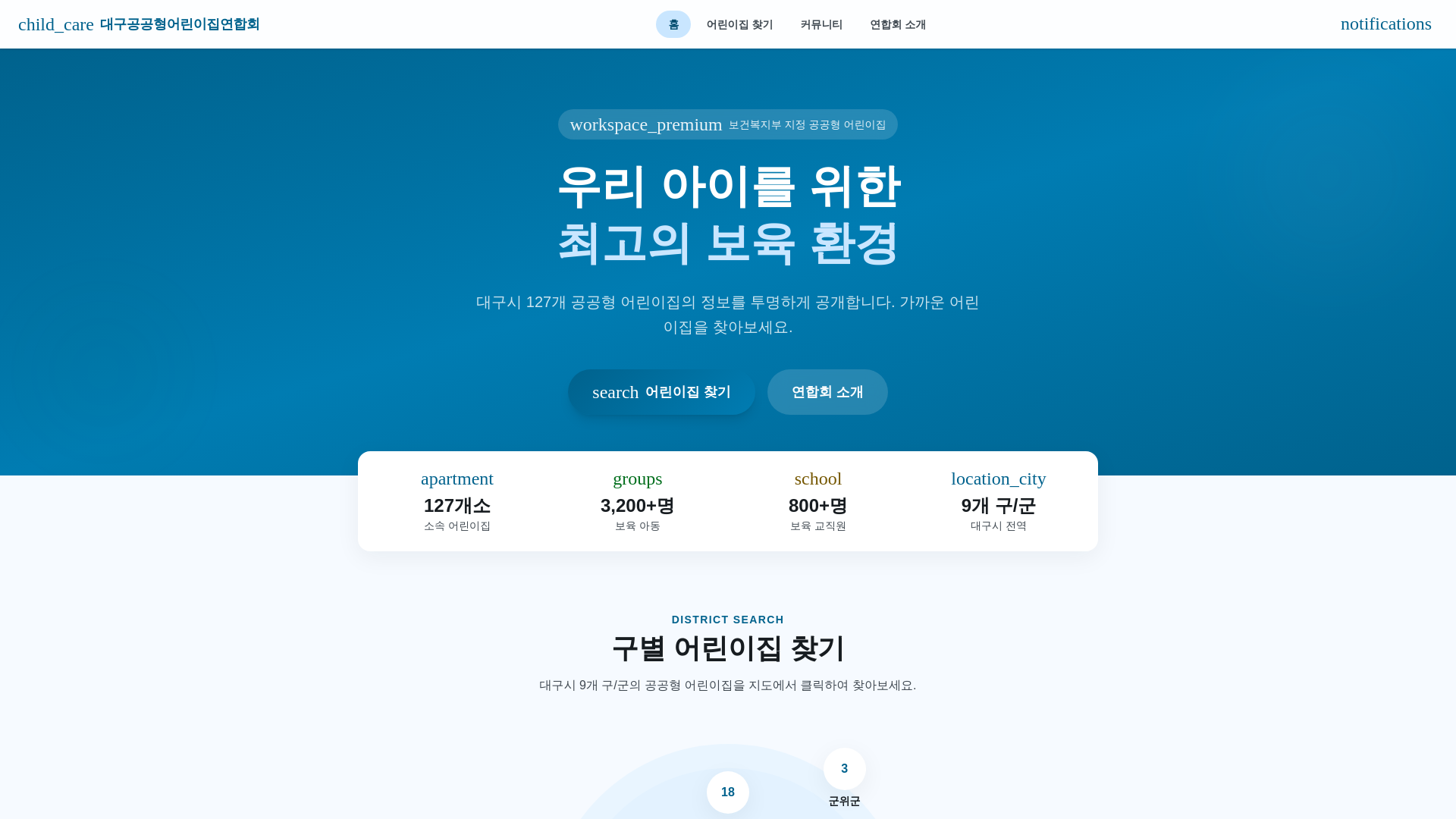 website screenshot of https://daegu-daycare.pages.dev/