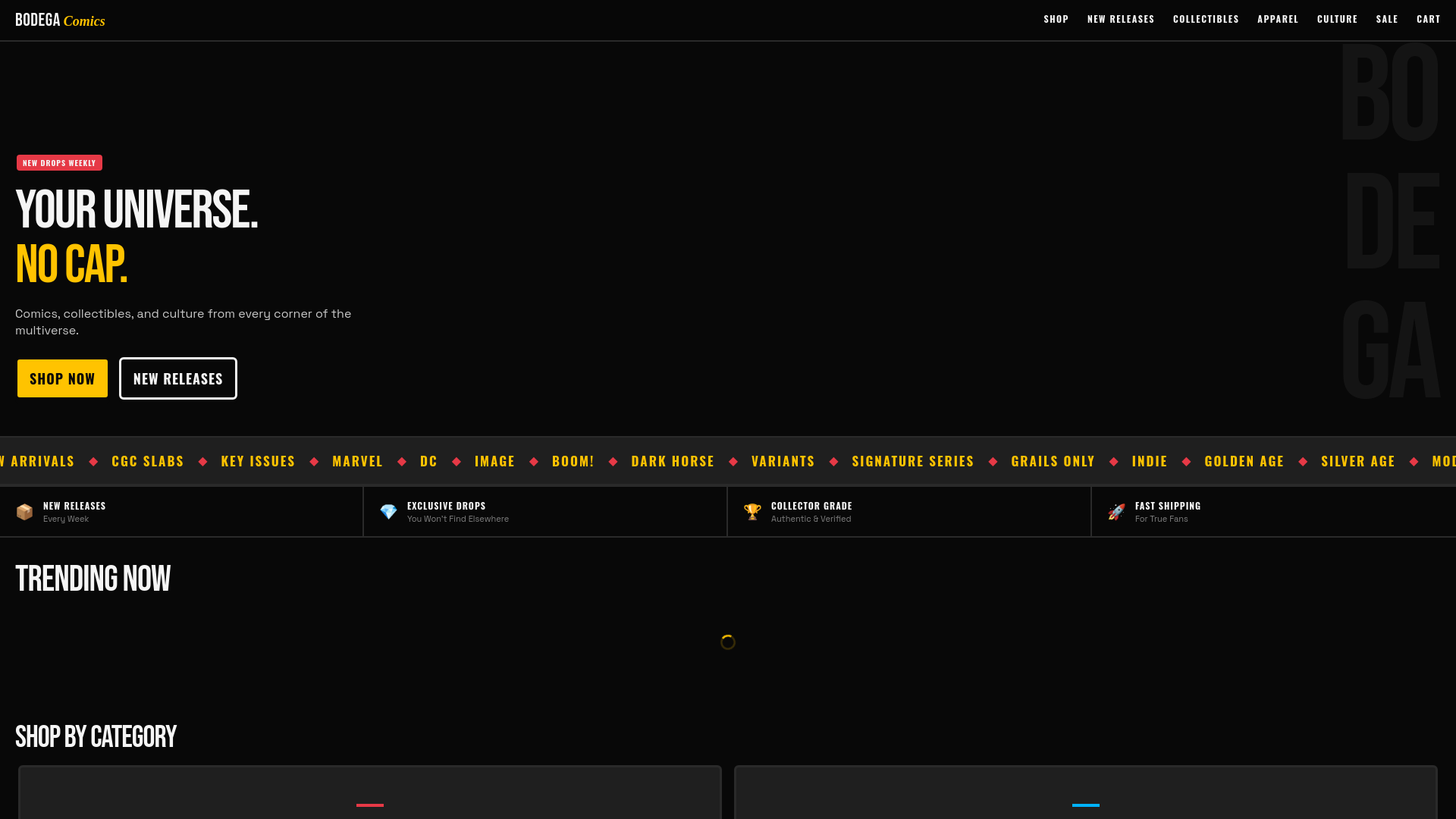 website screenshot of https://bodega-comics.pages.dev/