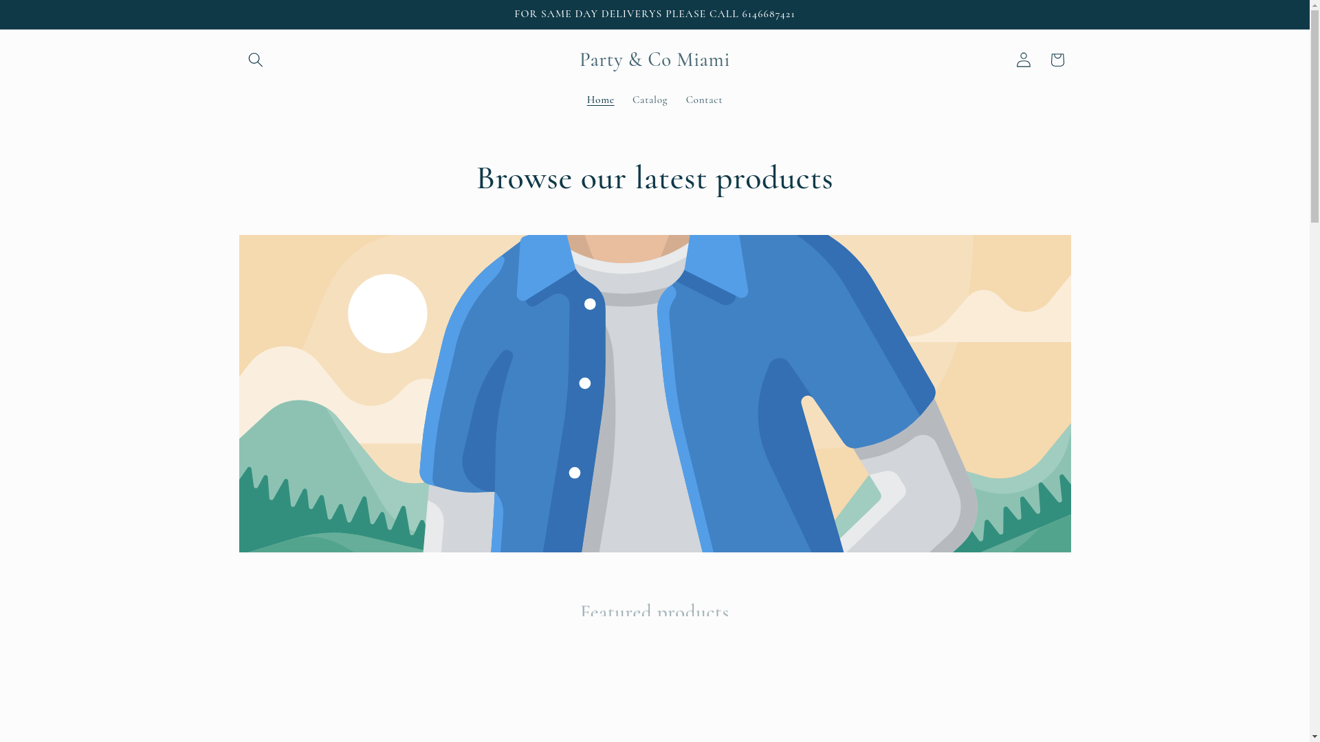 website screenshot of https://partyandcomiami.com/