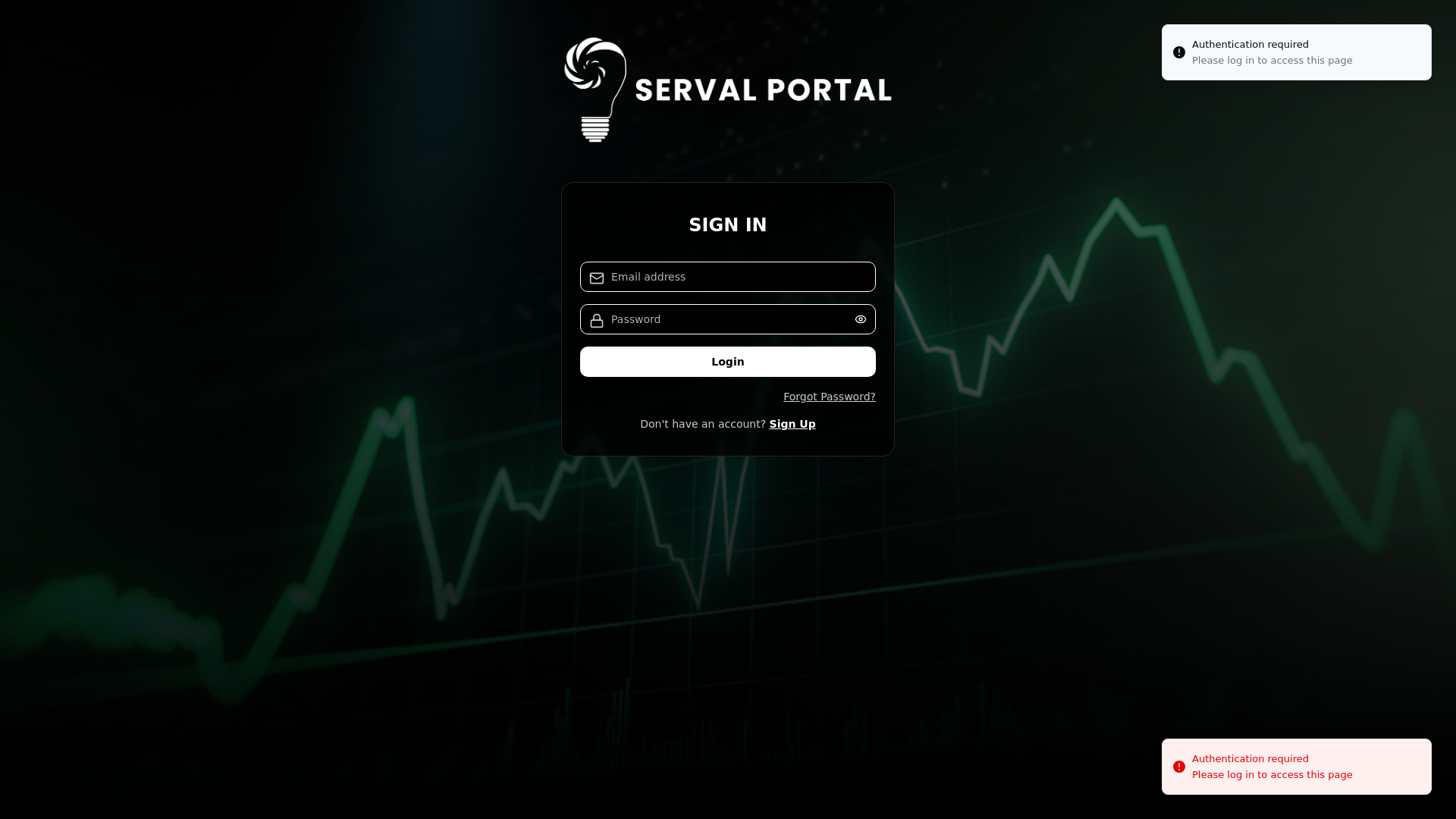 website screenshot of https://servalportal.pages.dev/