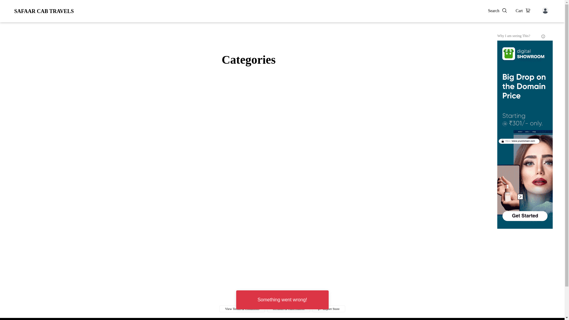 website screenshot of https://safaarcabtravels.co.in/