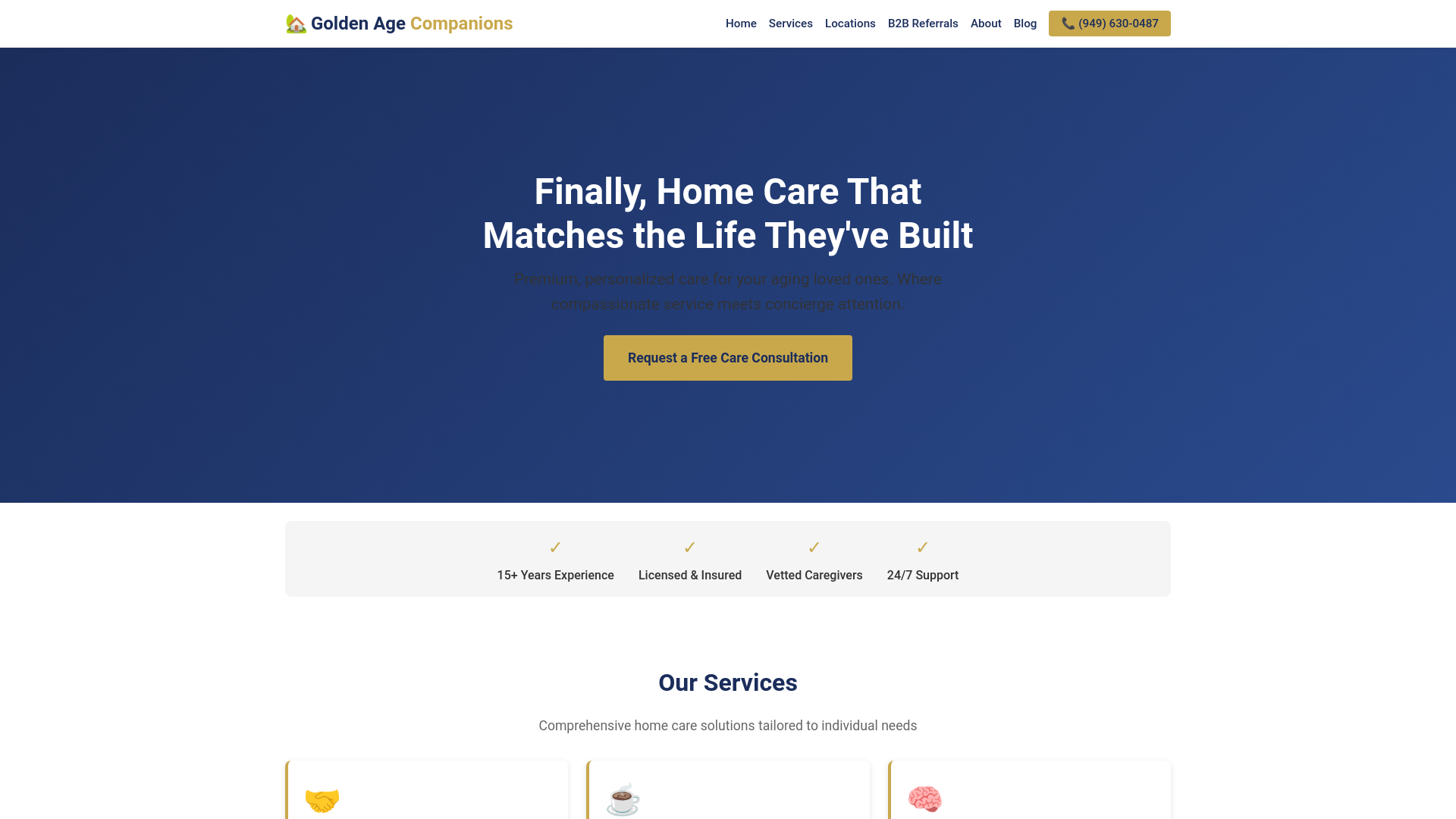 website screenshot of https://golden-age-companions.pages.dev/