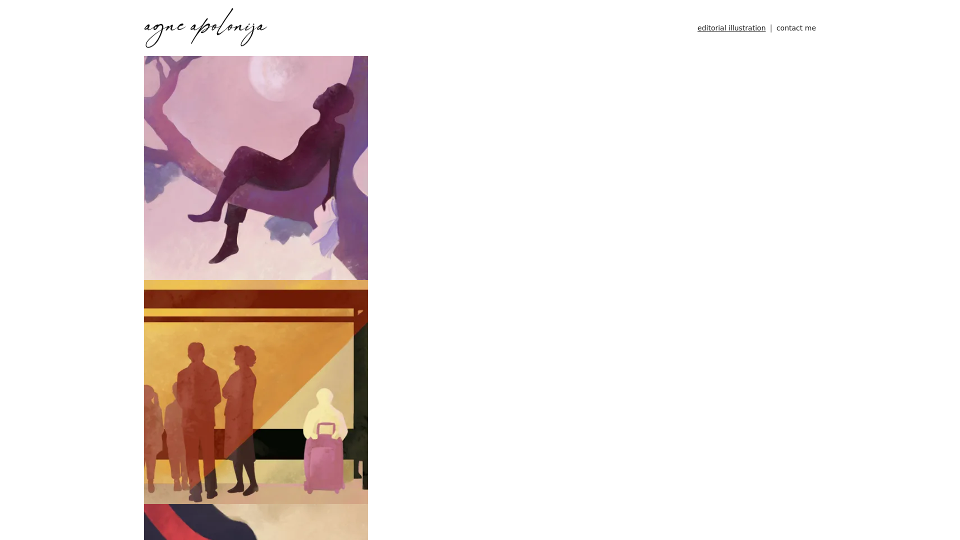 website screenshot of https://agne-apolonija.pages.dev/