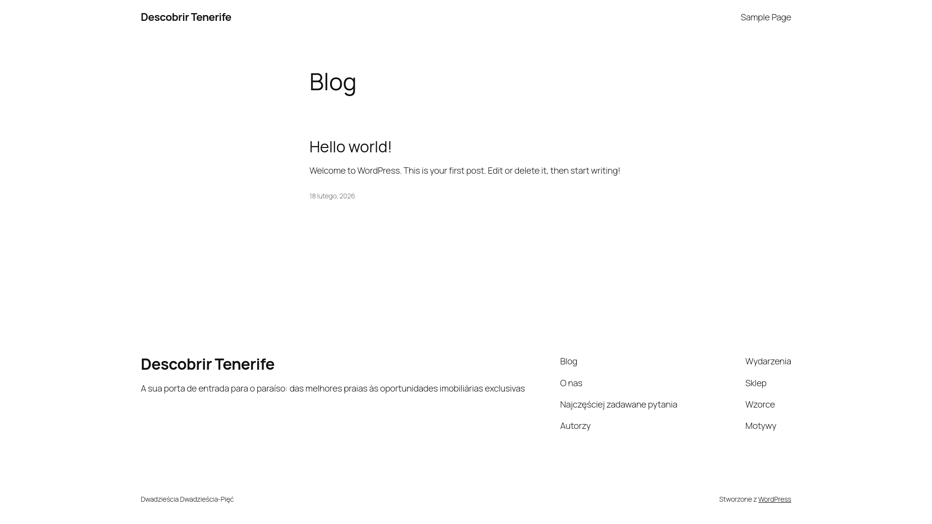 website screenshot of https://tenerife.pt/