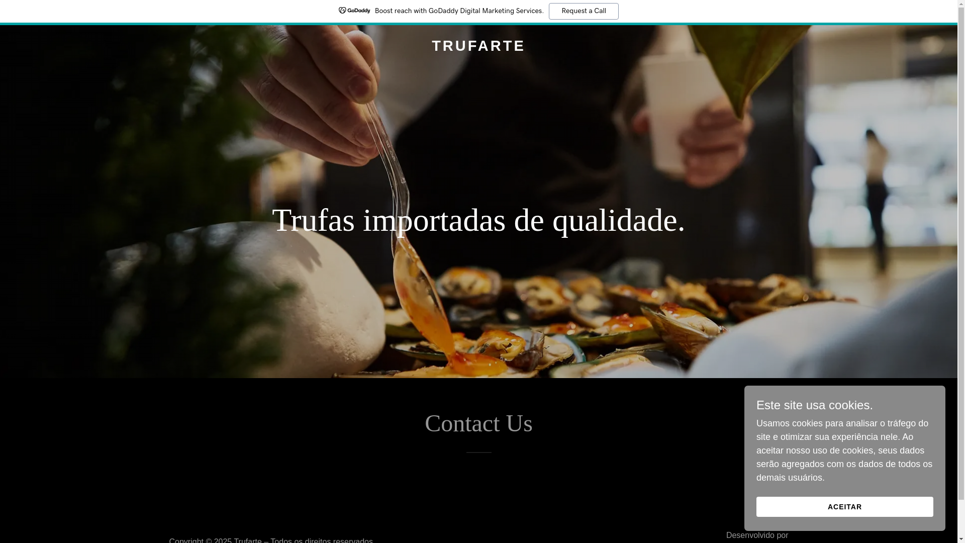 website screenshot of https://trufarte.com.br/