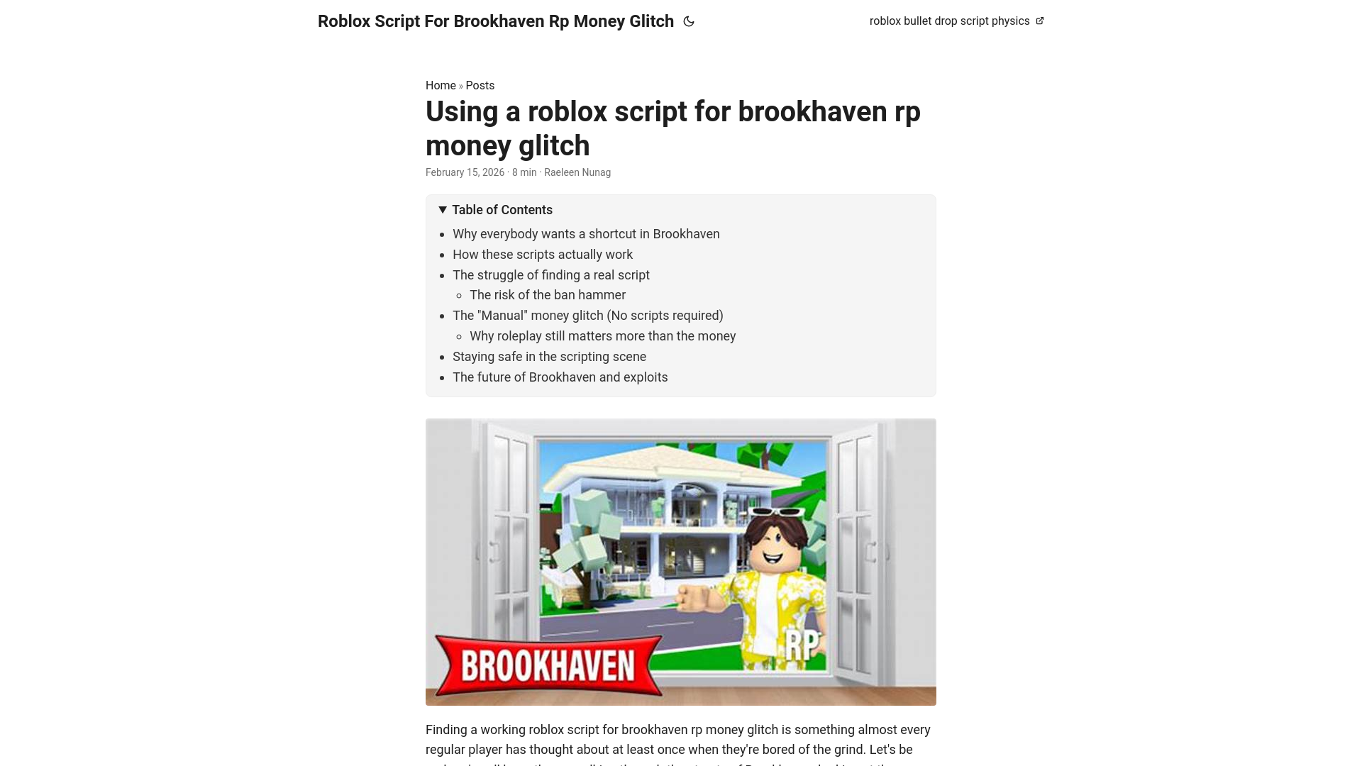 website screenshot of https://roblox-script-for-brookhaven-rp-money-glitch.pages.dev/