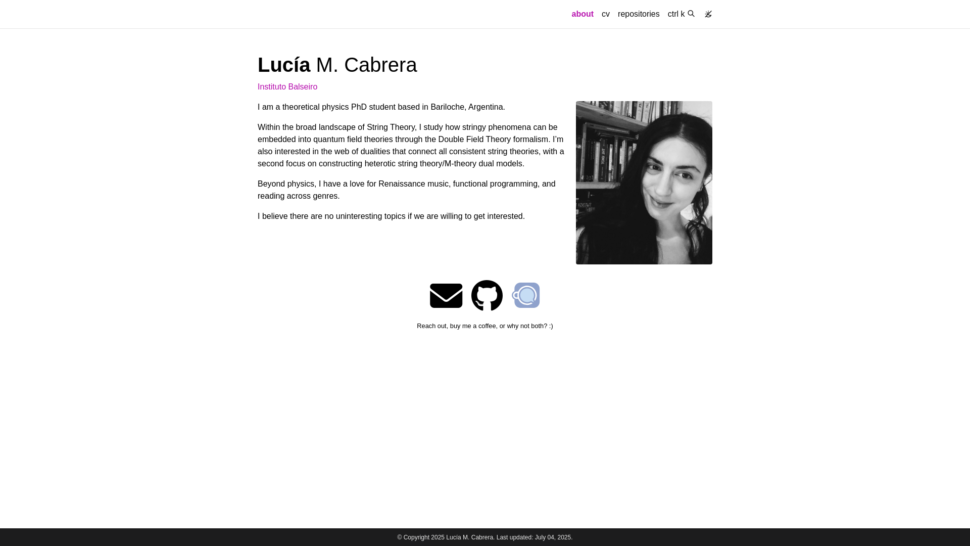 website screenshot of https://luciacabrera.ar/