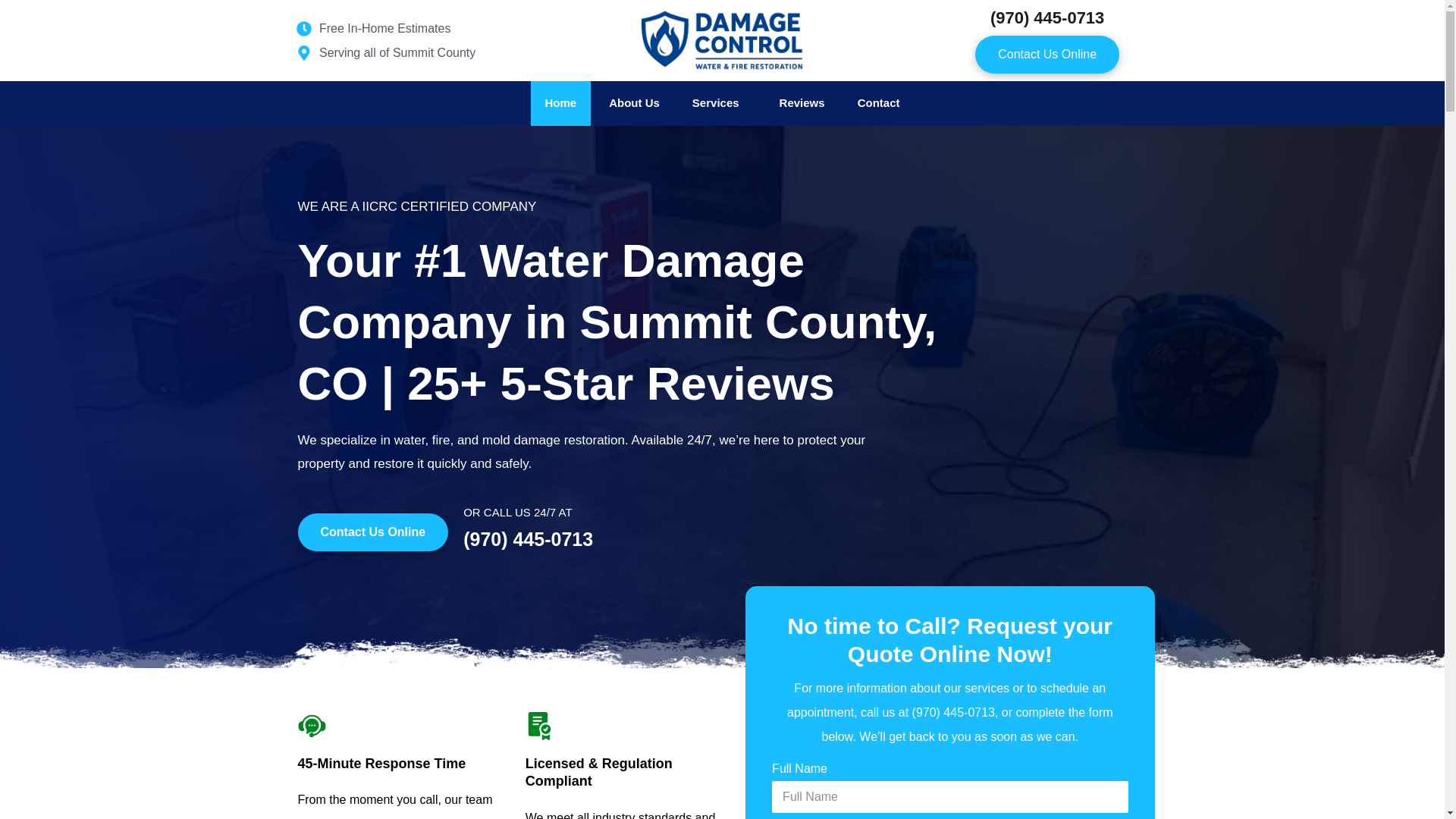 website screenshot of https://damagecontrolwaterandfirerestoration.com/