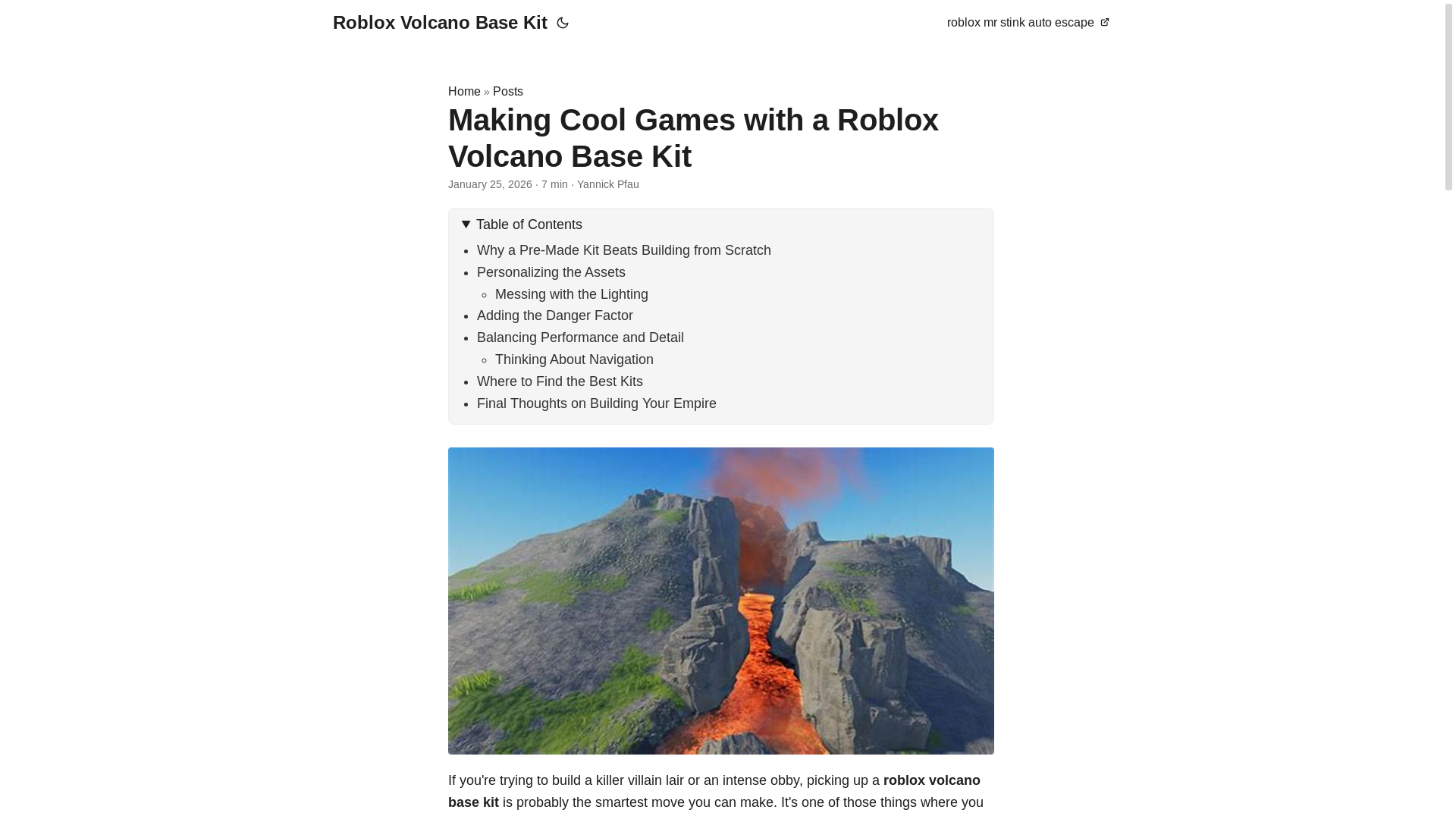 website screenshot of https://roblox-volcano-base-kit.pages.dev/