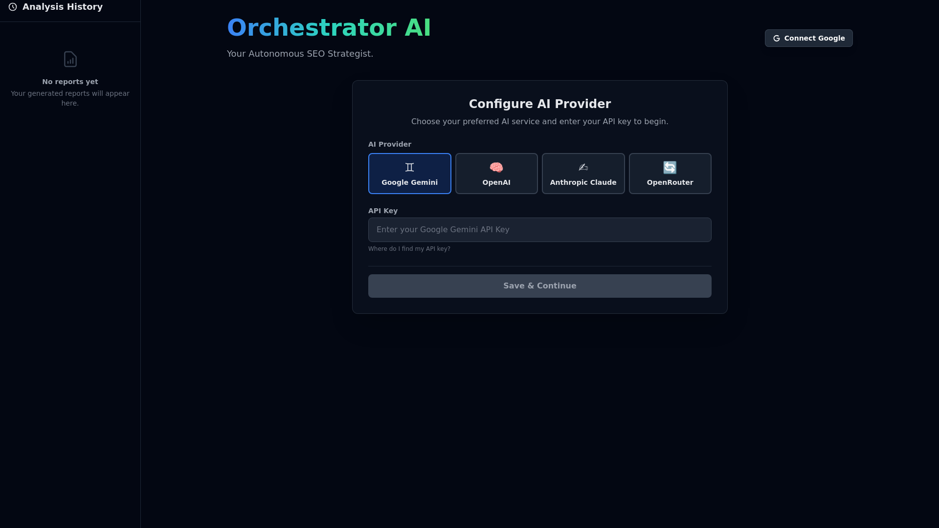 website screenshot of https://seo-orchestrator.pages.dev/