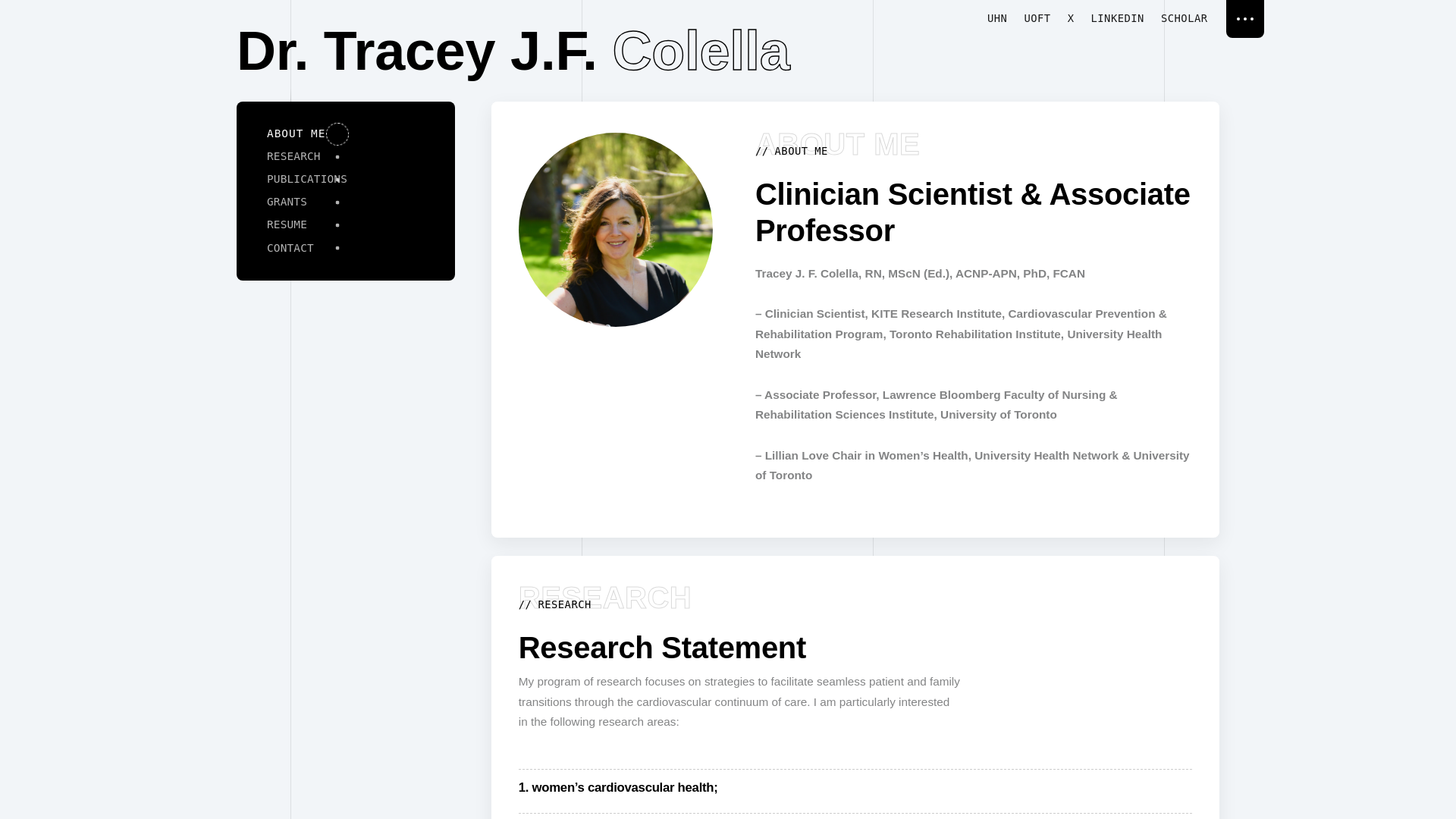 website screenshot of https://drtraceyjfcolella.com/