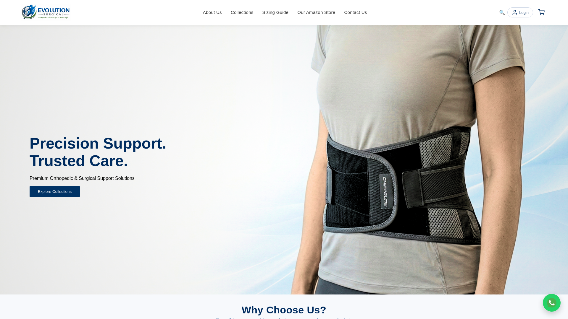 website screenshot of https://evolutionsurgical.in/