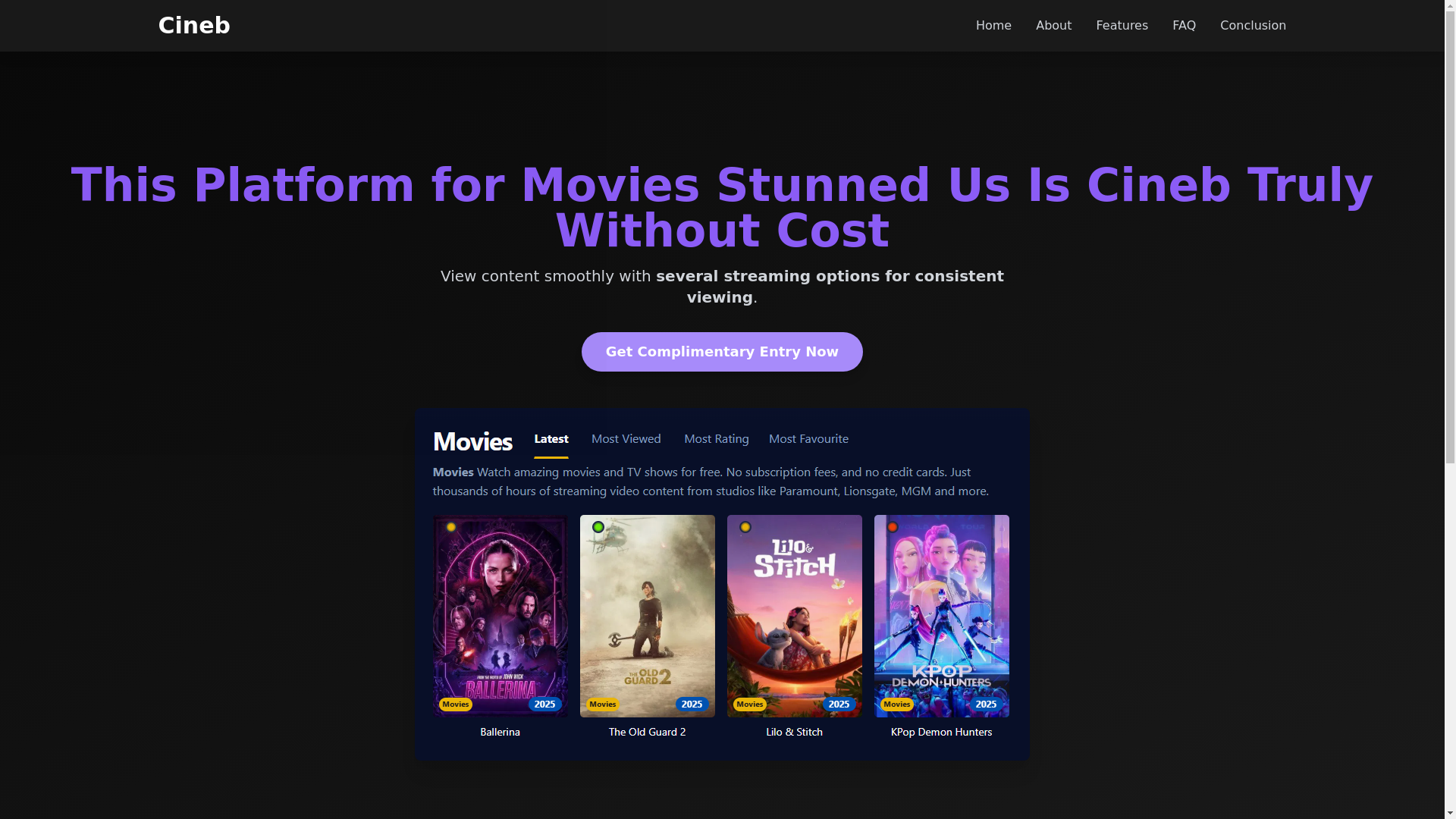 website screenshot of https://cineb-sjga.pages.dev/