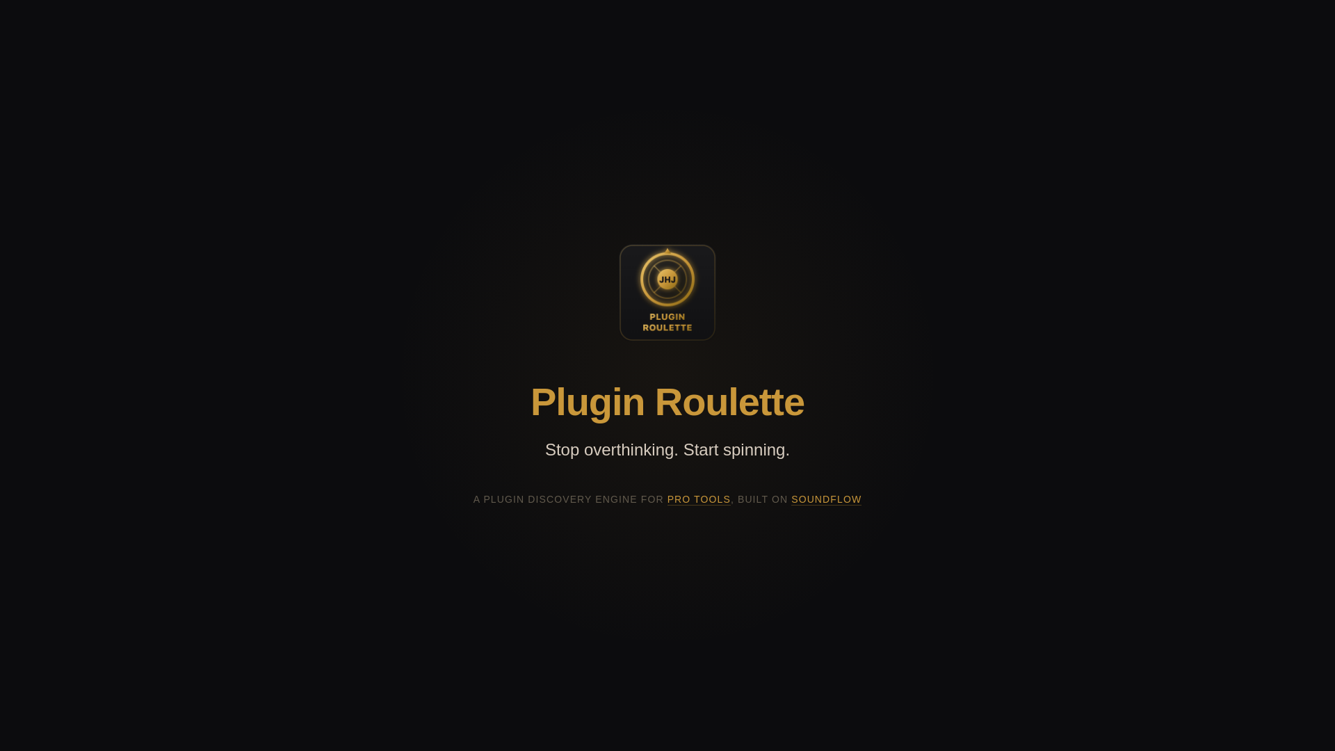 website screenshot of https://pluginroulette.com
