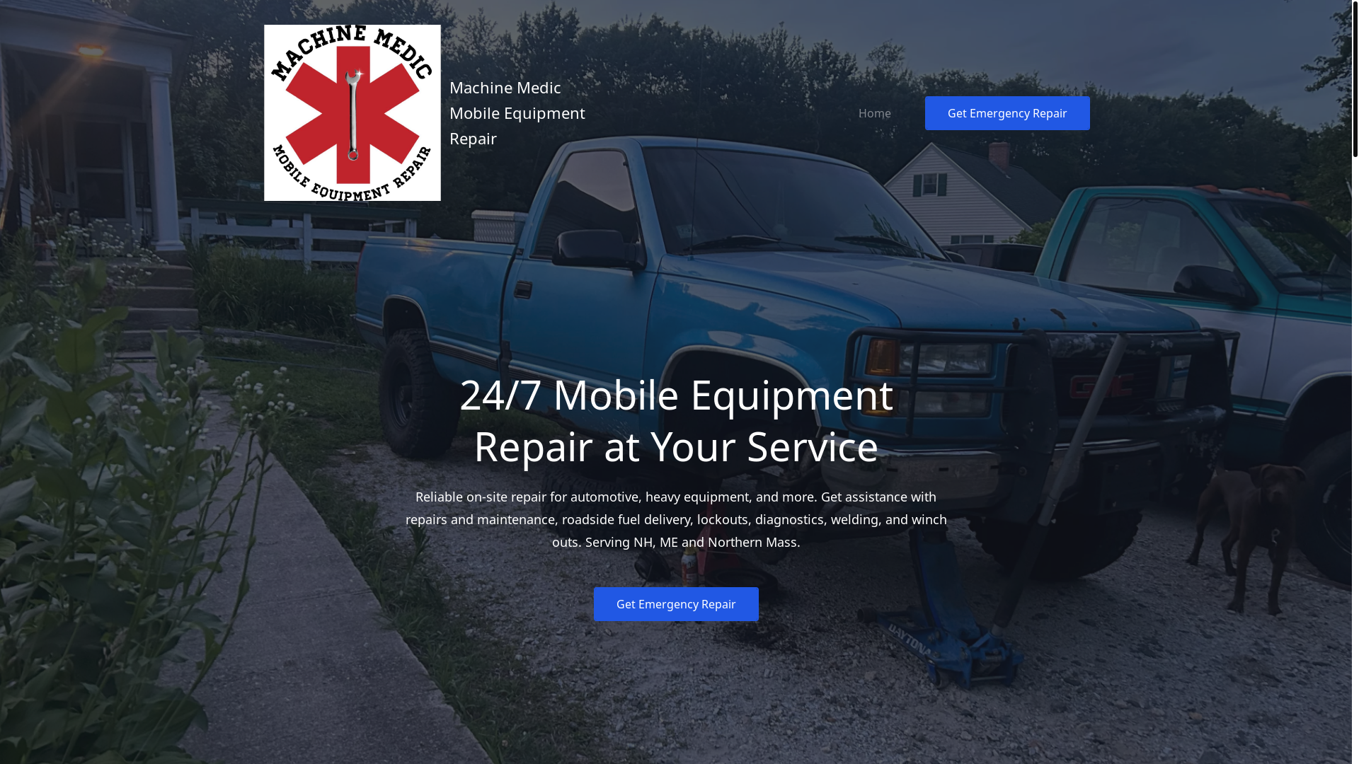 website screenshot of https://machinemedicrepair.com/