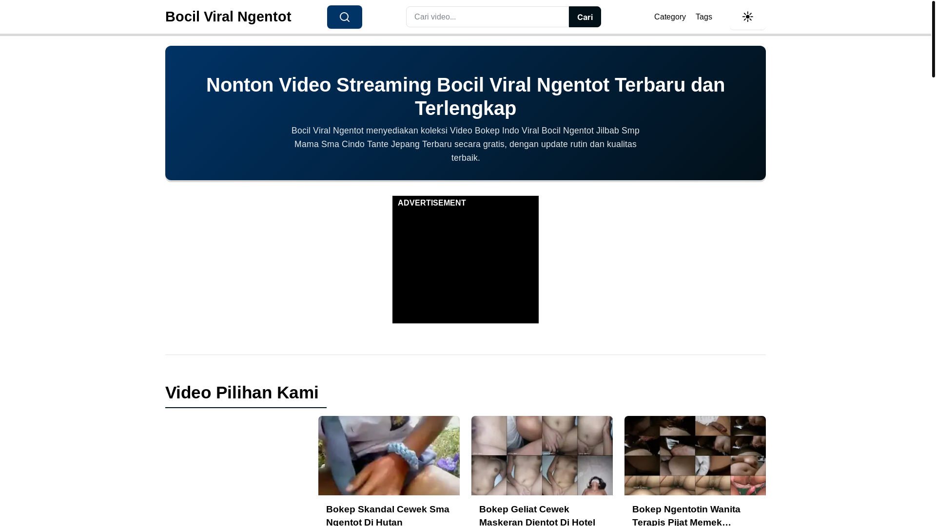 website screenshot of https://bocilviralngentot.pages.dev/