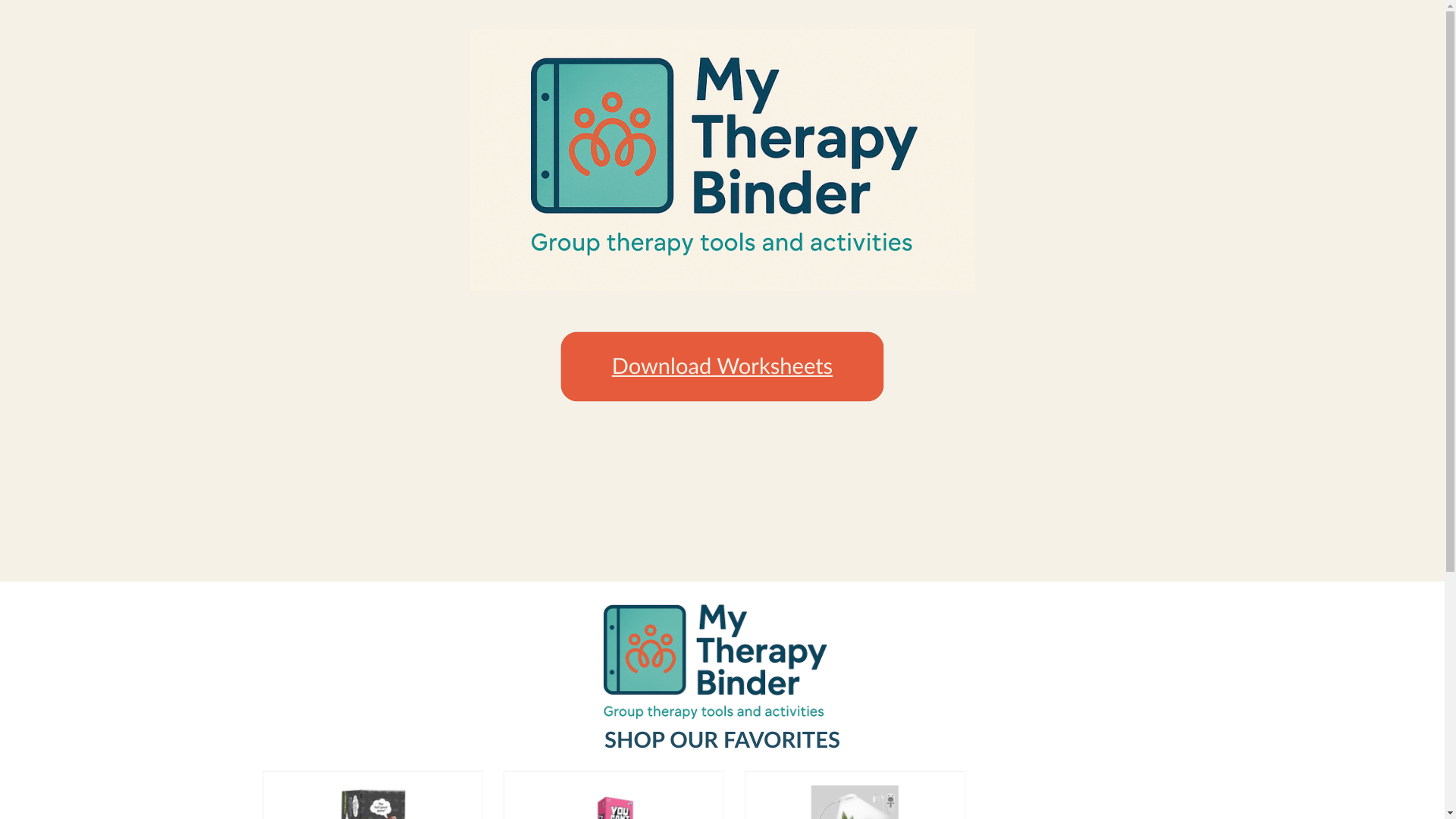 website screenshot of https://mytherapybinder.com/