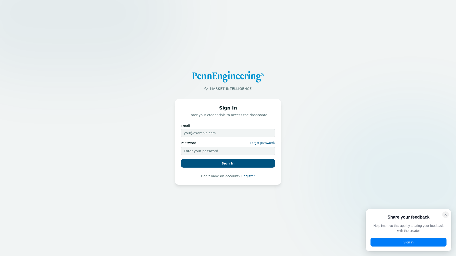 website screenshot of https://pemniscient.ai/