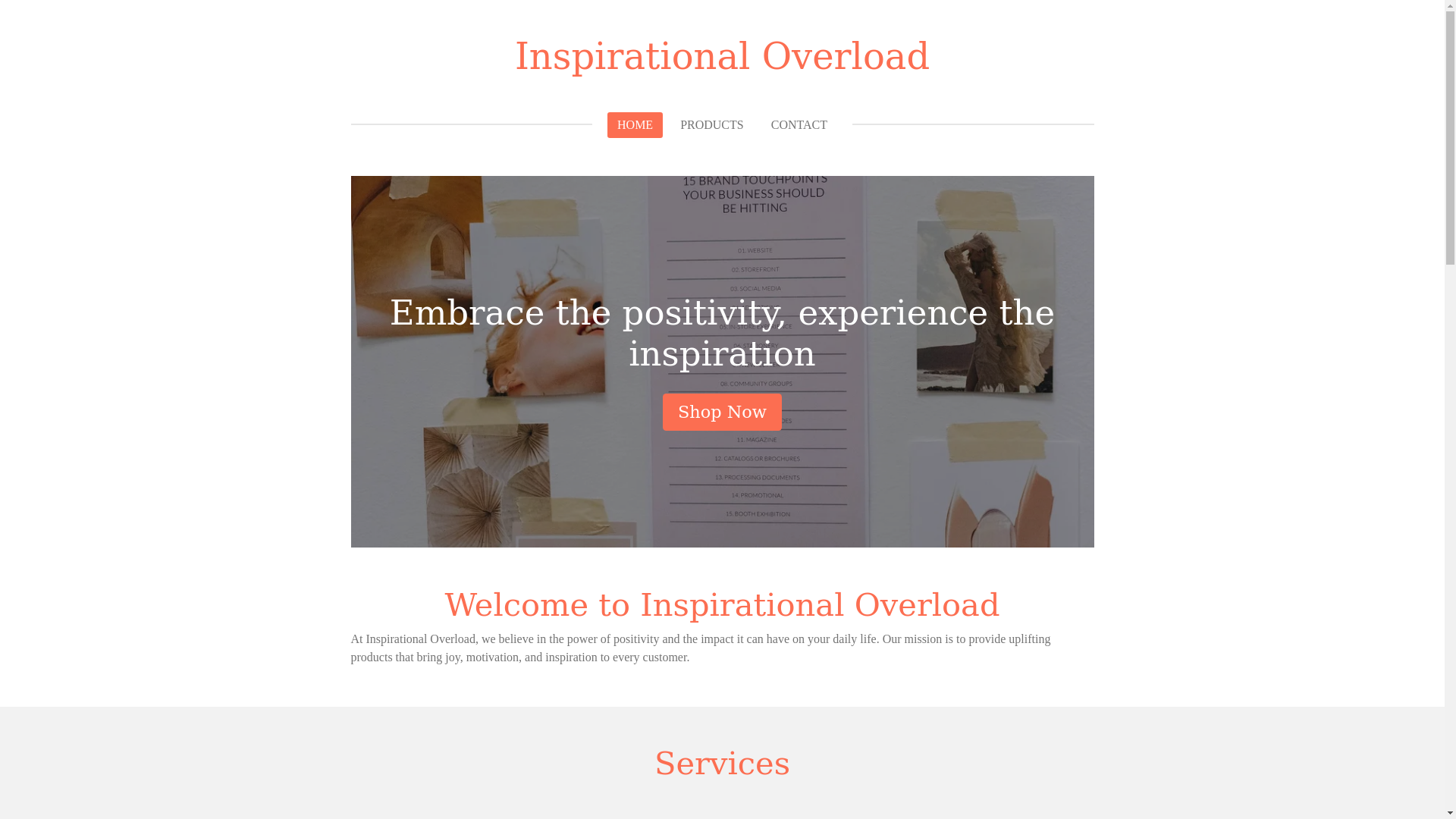 website screenshot of https://inspirationaloverload.com/