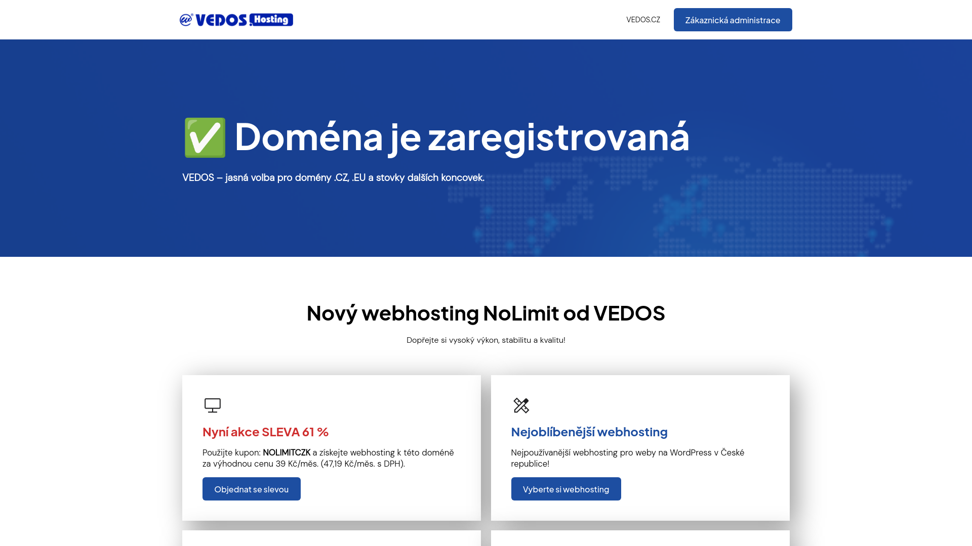 website screenshot of https://vkcko.cz/