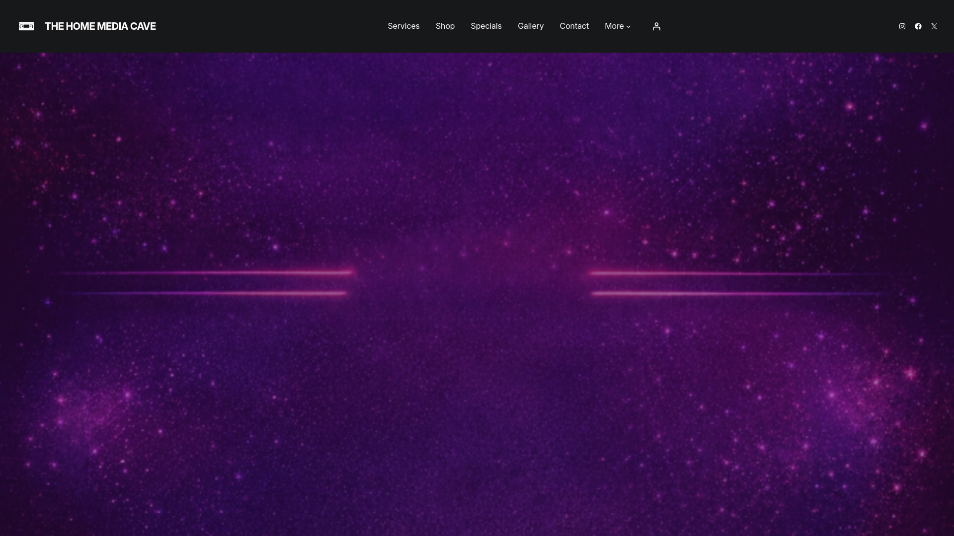 website screenshot of https://thehomemediacave.com/