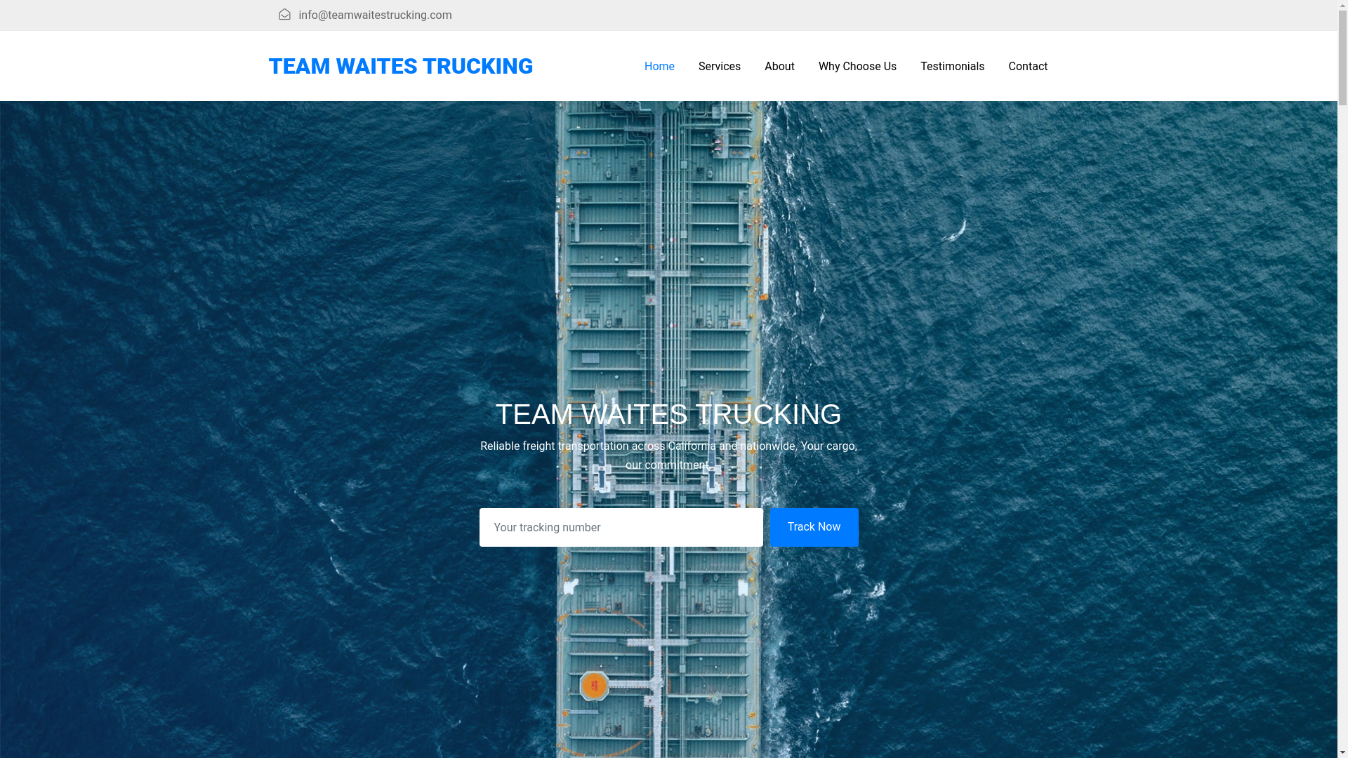 website screenshot of https://teamwaitestrucking.pages.dev/