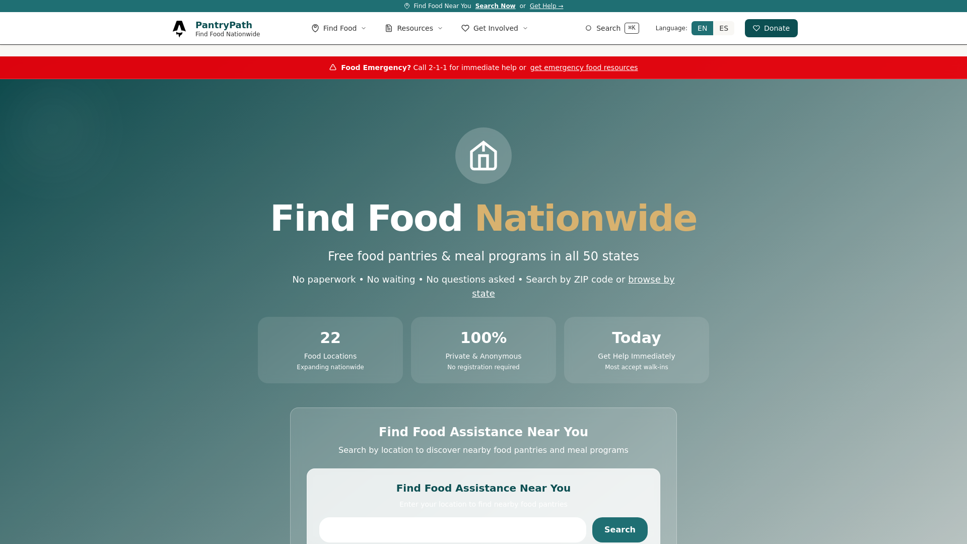 website screenshot of https://pantry-path.pages.dev/