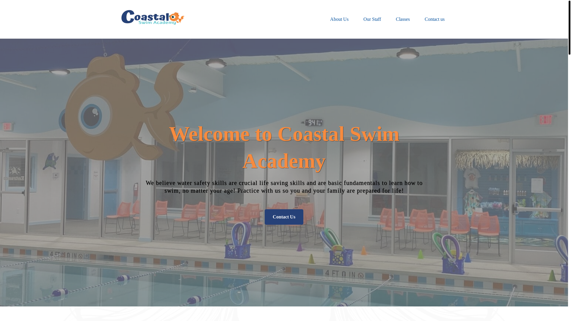 website screenshot of https://coastalswimacademytx.com/