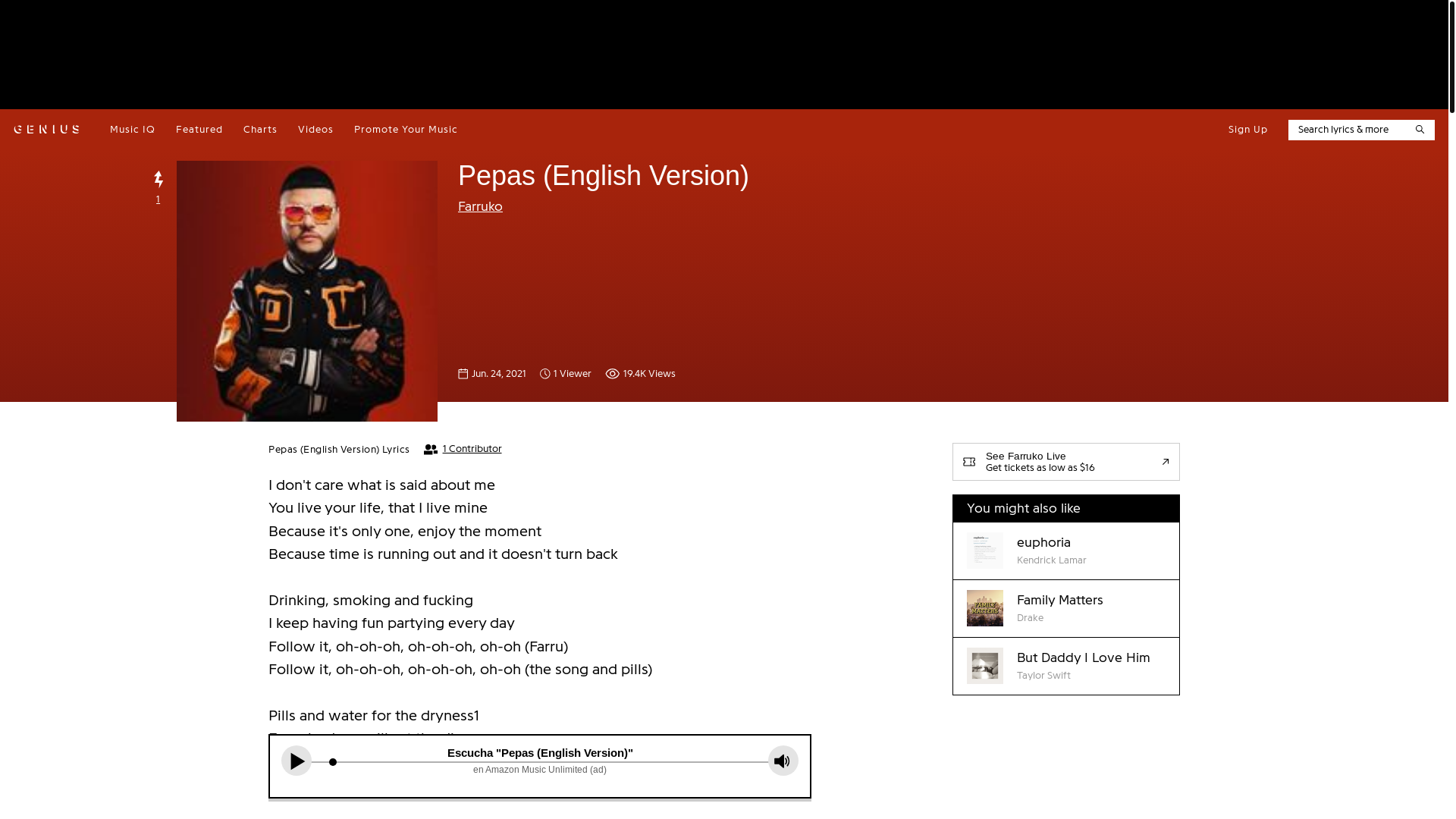 website screenshot of https://genius.com/Farruko-pepas-english-version-lyrics